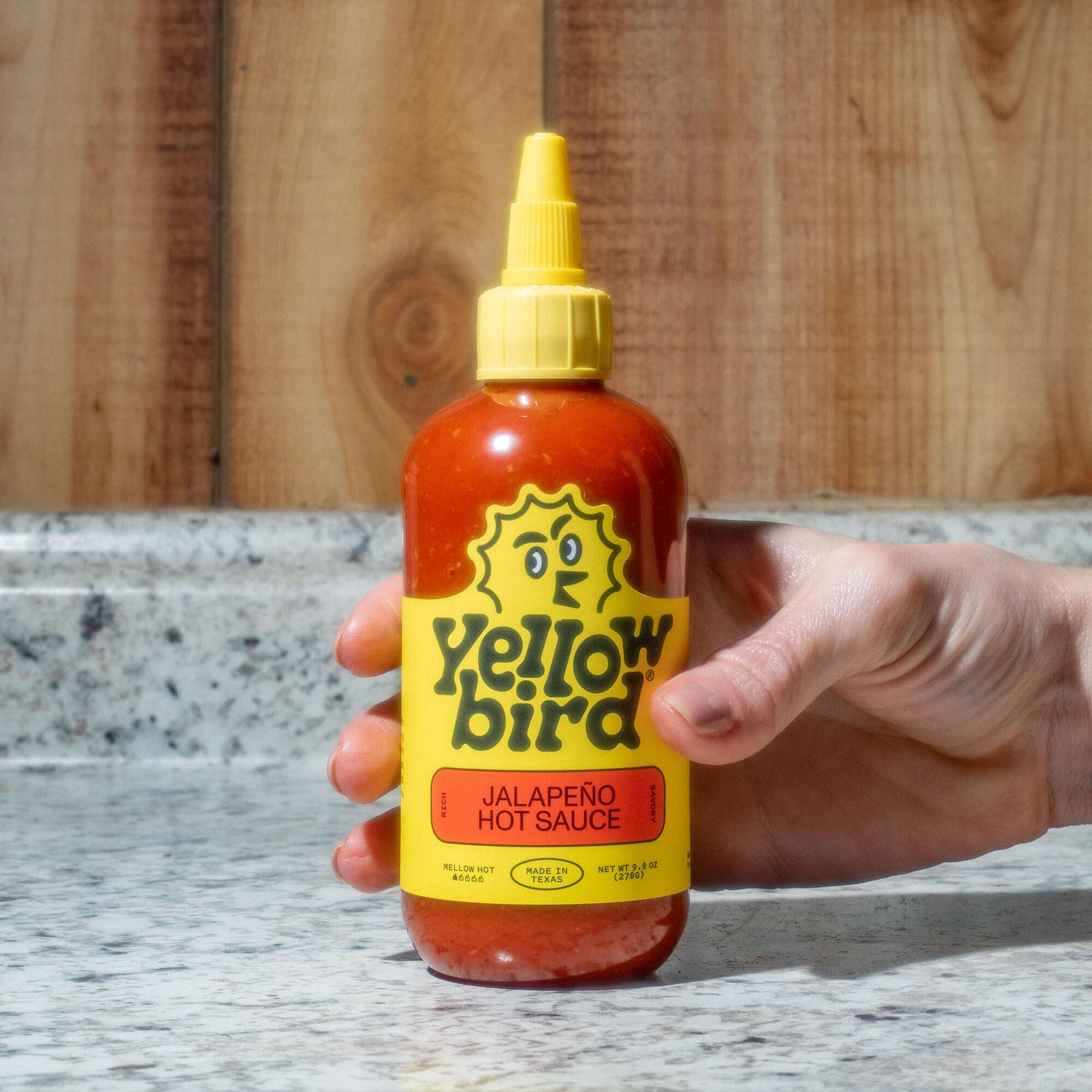 Jalapeno Hot Sauce By Yellowbird - Jalapeno Hot Sauce With Red Jalapeno Peppers, Carrots, Onions, And Garlic - Plant-Based, Gluten Free, Non-Gmo Hot Pepper Sauce - Homegrown In Austin - 9.8 Oz