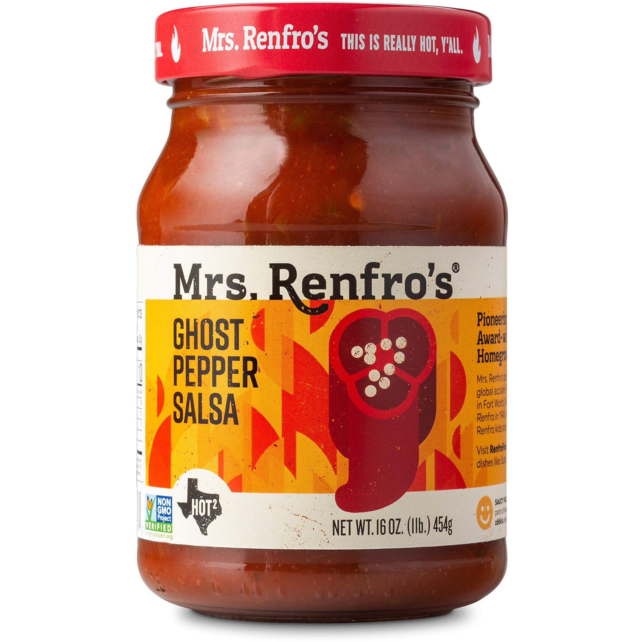 Mrs. Renfro's Ghost Pepper Salsa, 16 Oz (6 Pack)