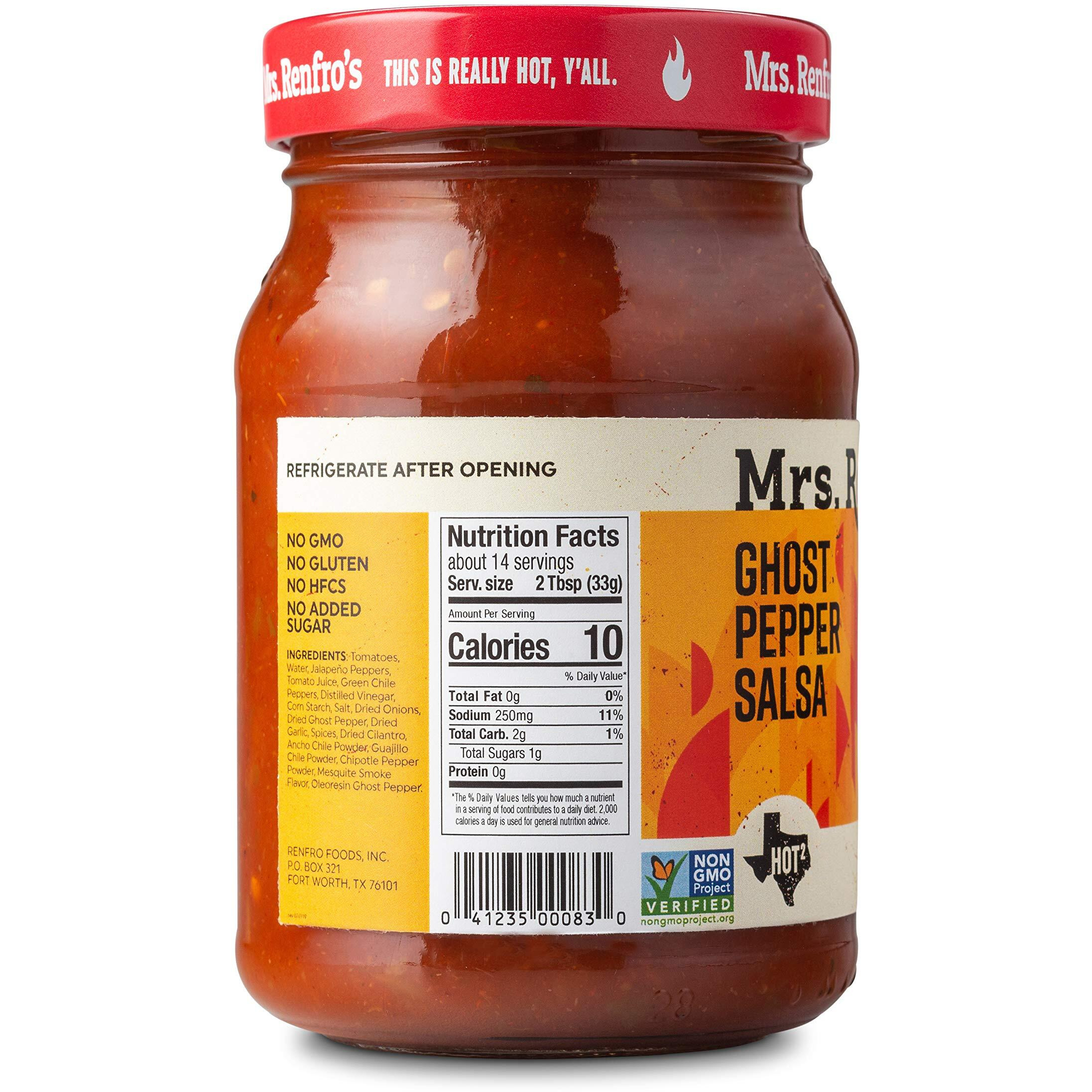 Mrs. Renfro's Ghost Pepper Salsa, 16 Oz (6 Pack)