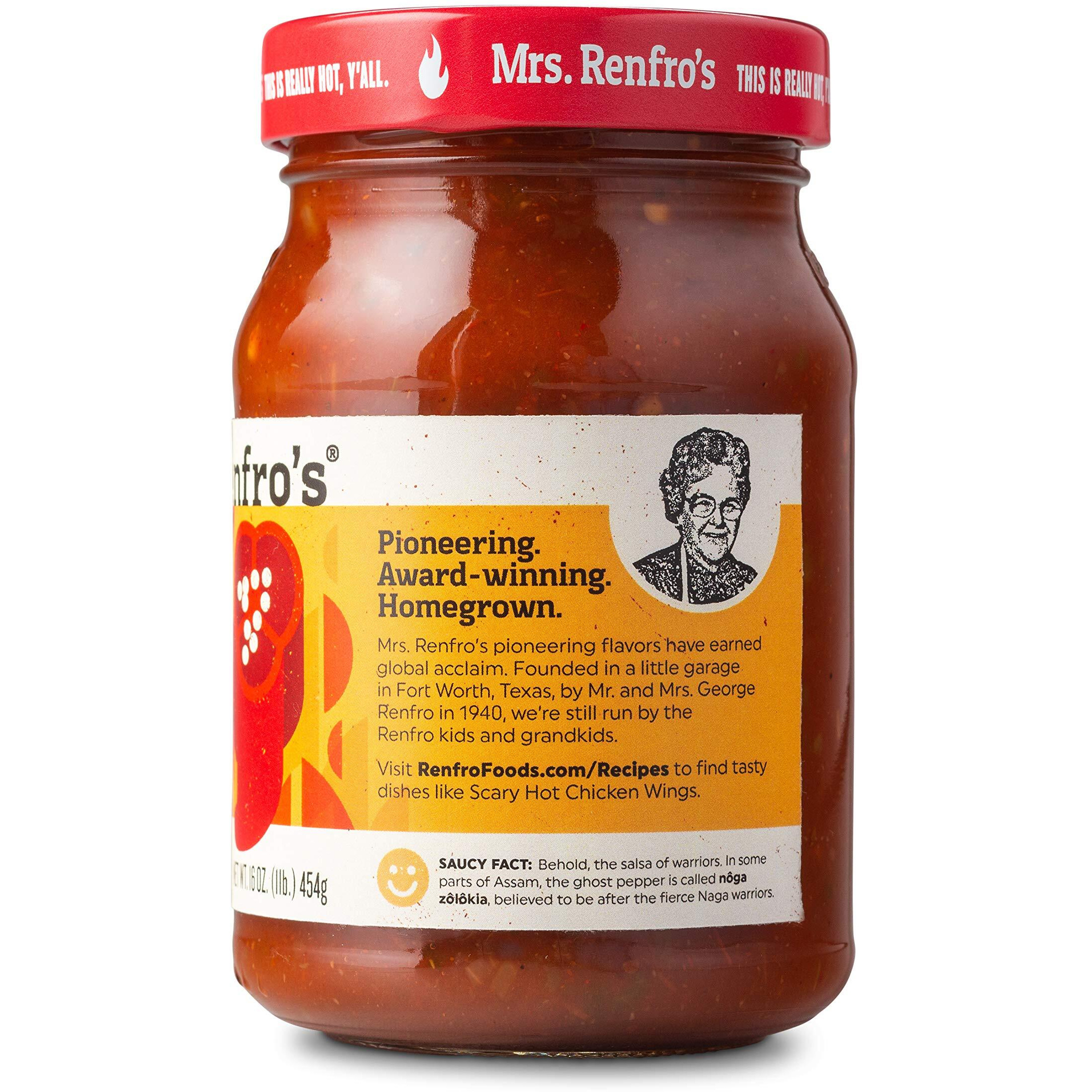 Mrs. Renfro's Ghost Pepper Salsa, 16 Oz (6 Pack)