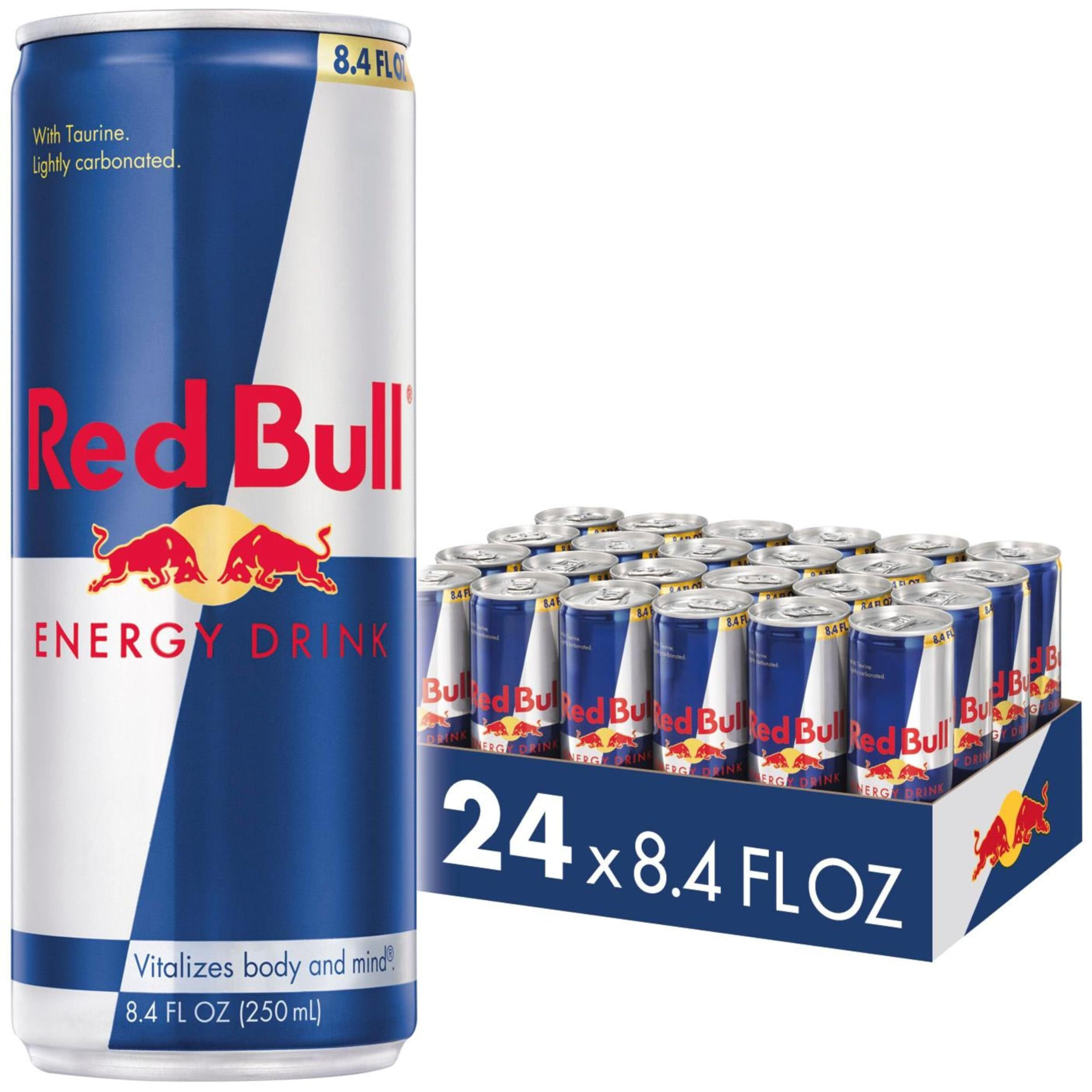 Red Bull Energy Drink With 80Mg Caffeine Plus Taurine & B Vitamins, 8.4 Fl Oz, Pack Of 24 Cans