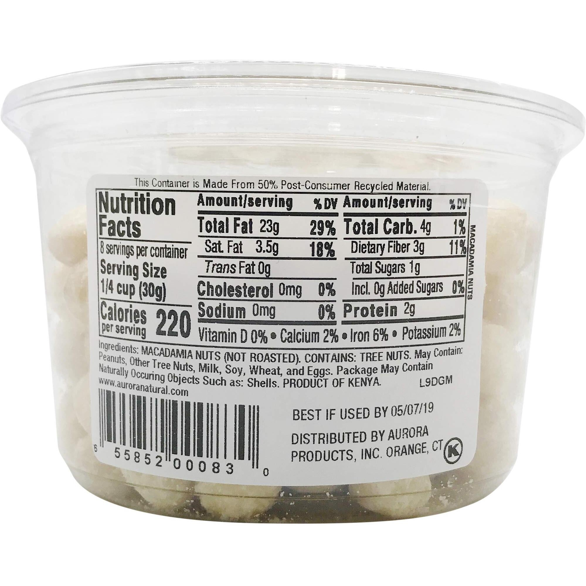 Aurora Products Macadamia Nuts, Raw, 8 Oz