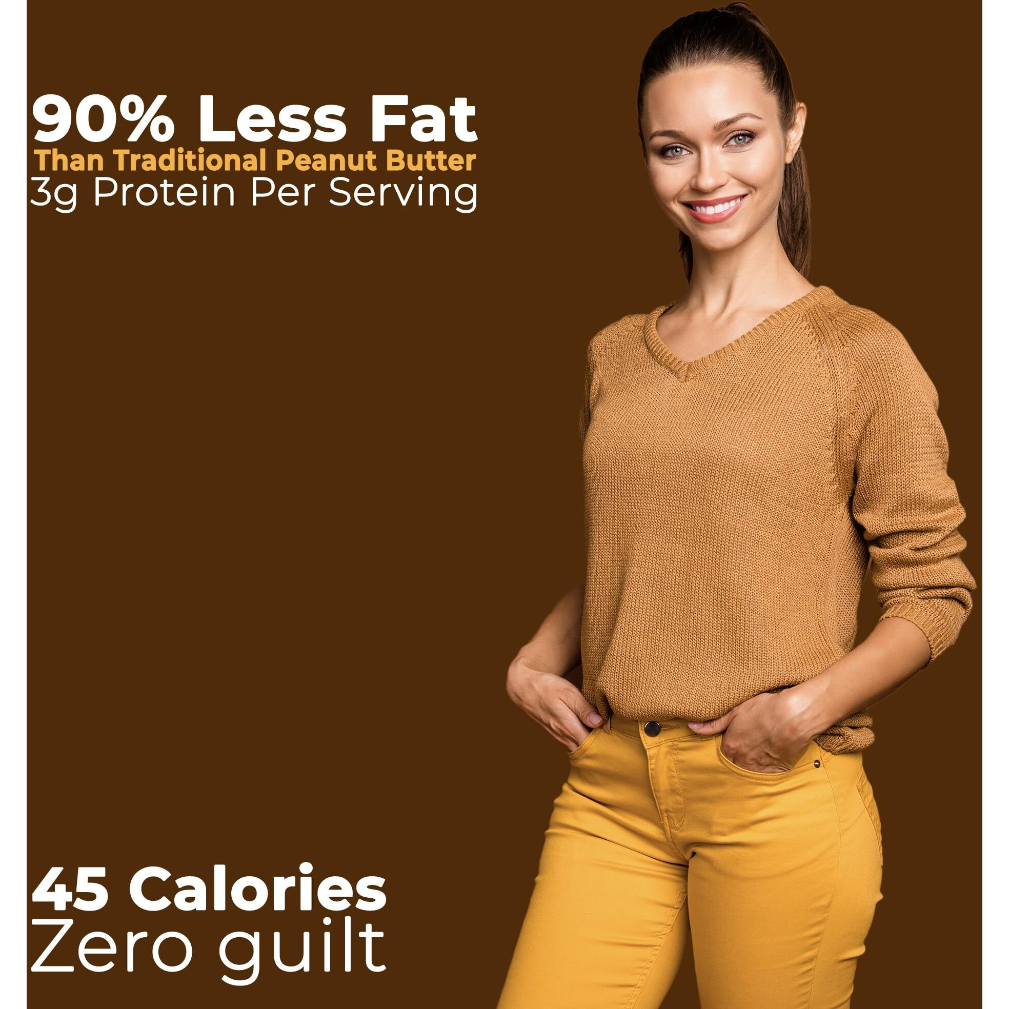 Betty Lou's 100% Organic Chocolate Peanut Butter Powder, Gluten Free, Vegan, Low Calorie, All Natural, High Protein, Deliciously Healthy, Just Add Water (6.35 Oz)