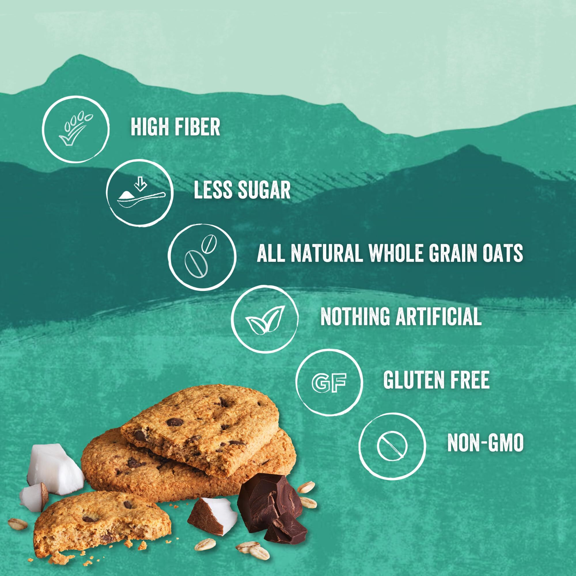 Nairn's Gluten-Free Chocolate & Coconut Breakfast Biscuits - Healthy, Tasty, High Fiber, Non-Gmo, No Artificial Colors, Flavors, Or Preservatives, Safe For Celiacs, 5.64Oz