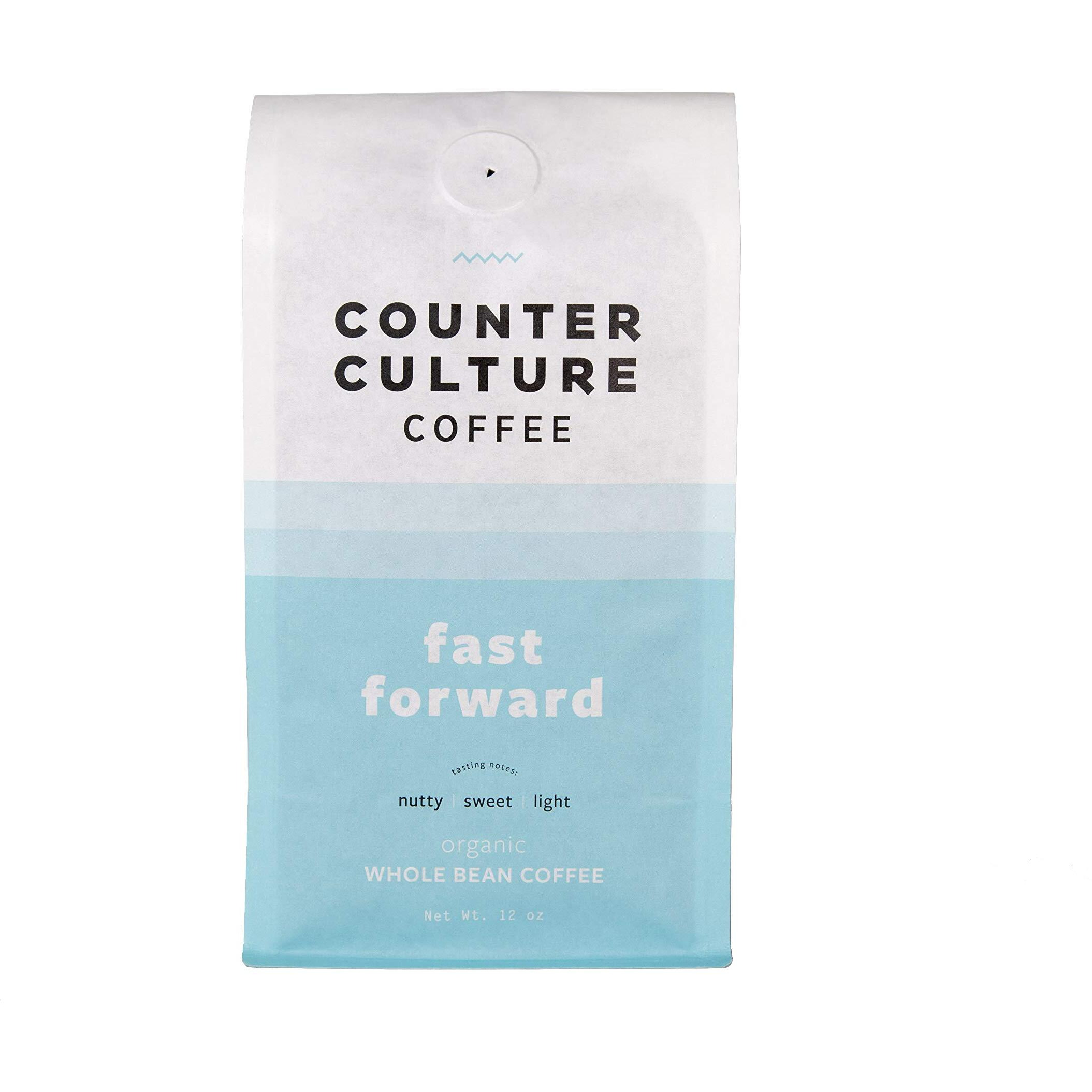 Counter Culture Coffee Fast Forward - Light Roast, Organic, Sustainably Farmed, Kosher, Whole Bean Coffee, 12 Oz (1 Bag)