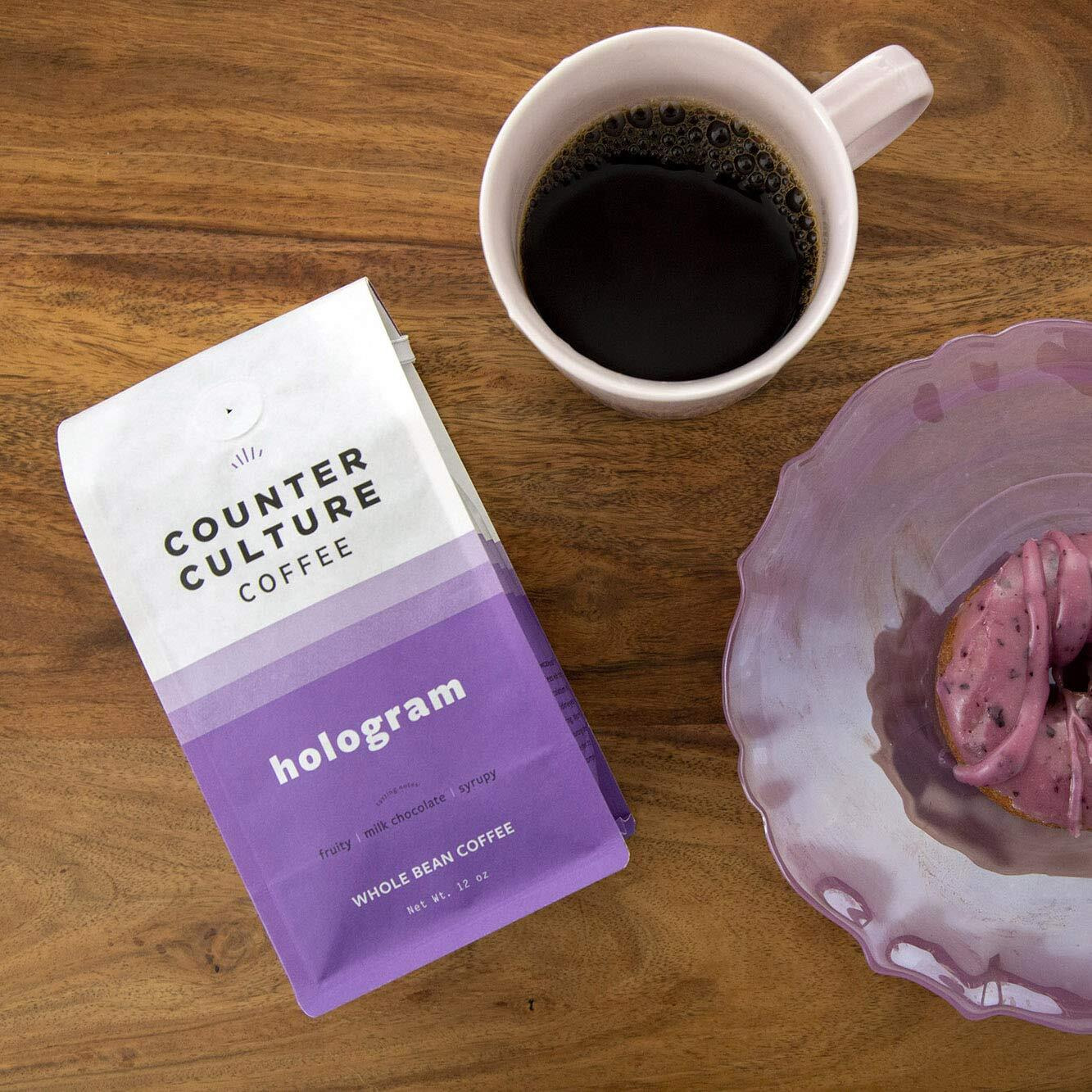 Counter Culture Coffee Hologram - Medium Roast, Sustainably Farmed, Kosher, Whole Bean Coffee, 12 Oz (1 Bag)