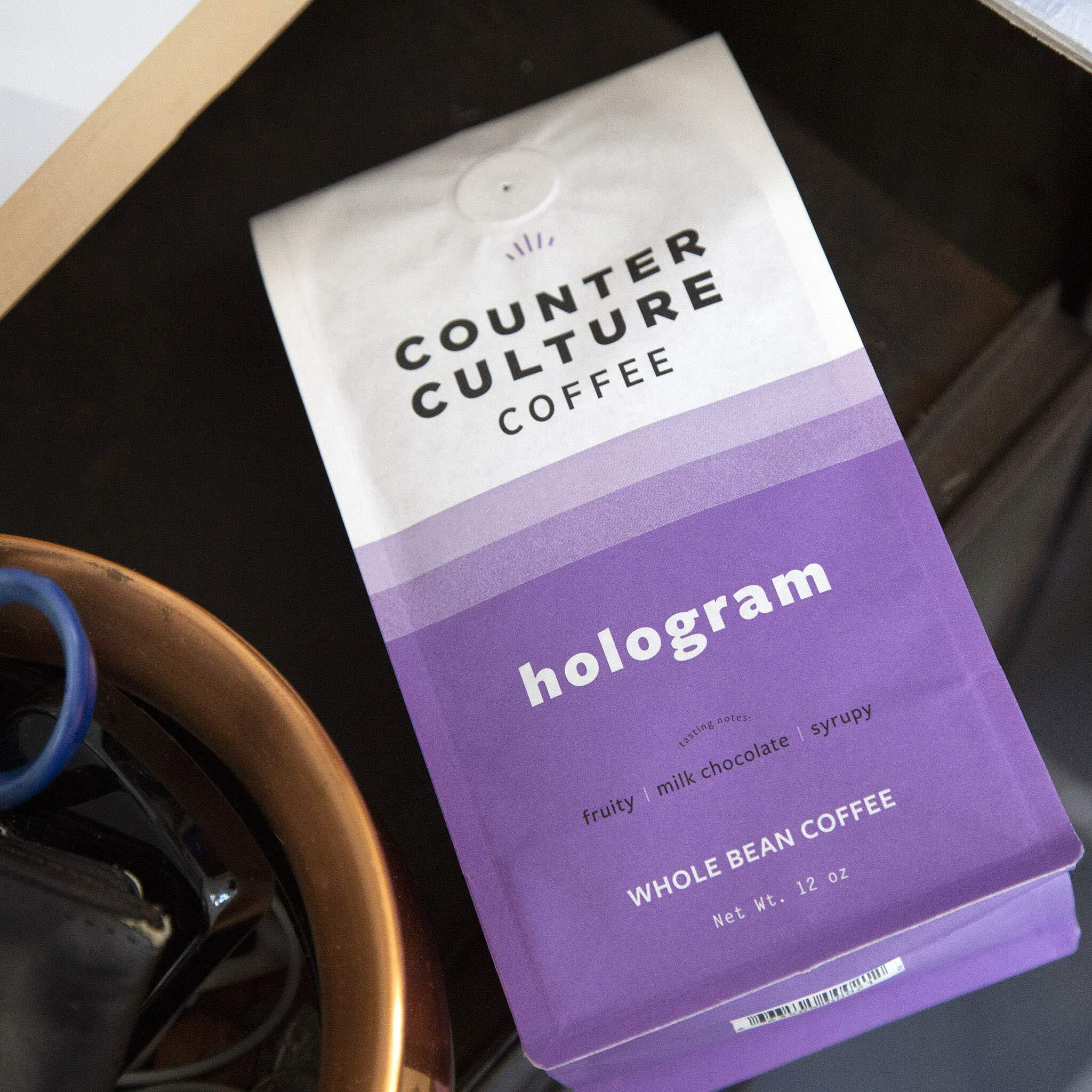 Counter Culture Coffee Hologram - Medium Roast, Sustainably Farmed, Kosher, Whole Bean Coffee, 12 Oz (1 Bag)