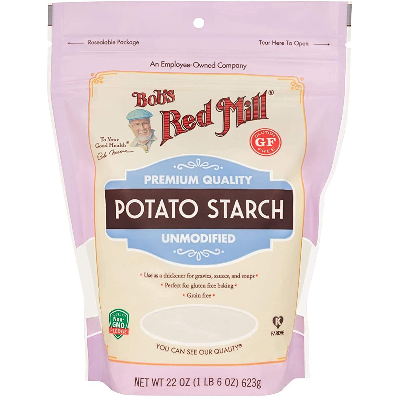 Bob's Red Mill Potato Starch, Resealable Stand Up Bag, 22 Ounce (Pack Of 4)
