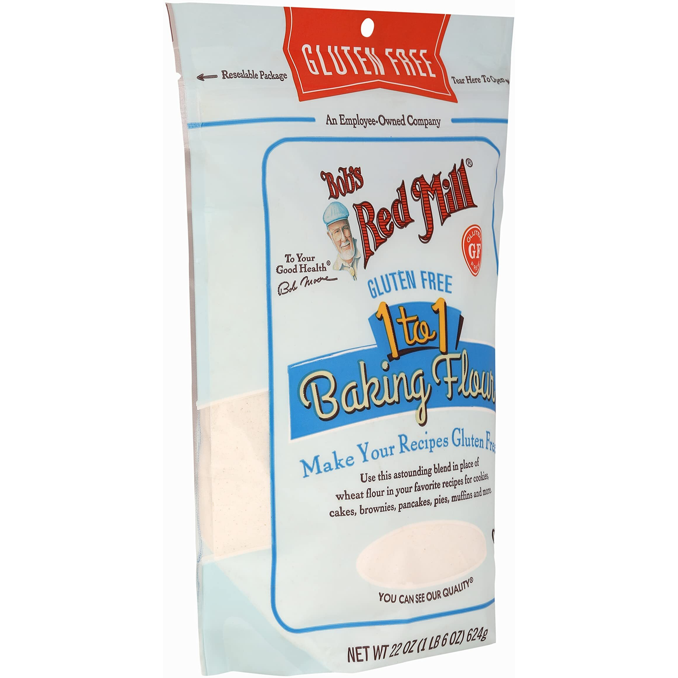 Bob's Red Mill Gluten Free 1 To 1 Baking Flour 22 Oz (623 Grams) Pkg