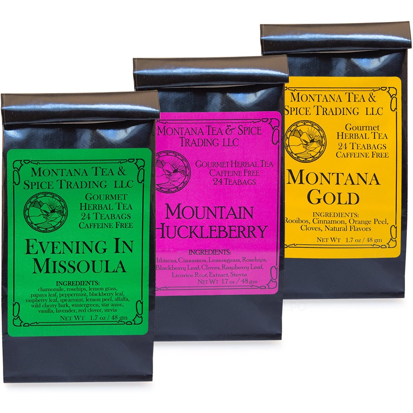 Montana Tea & Spice Combo Pack (Evening In Missoula, Montana Gold, Mt. Huckleberry)