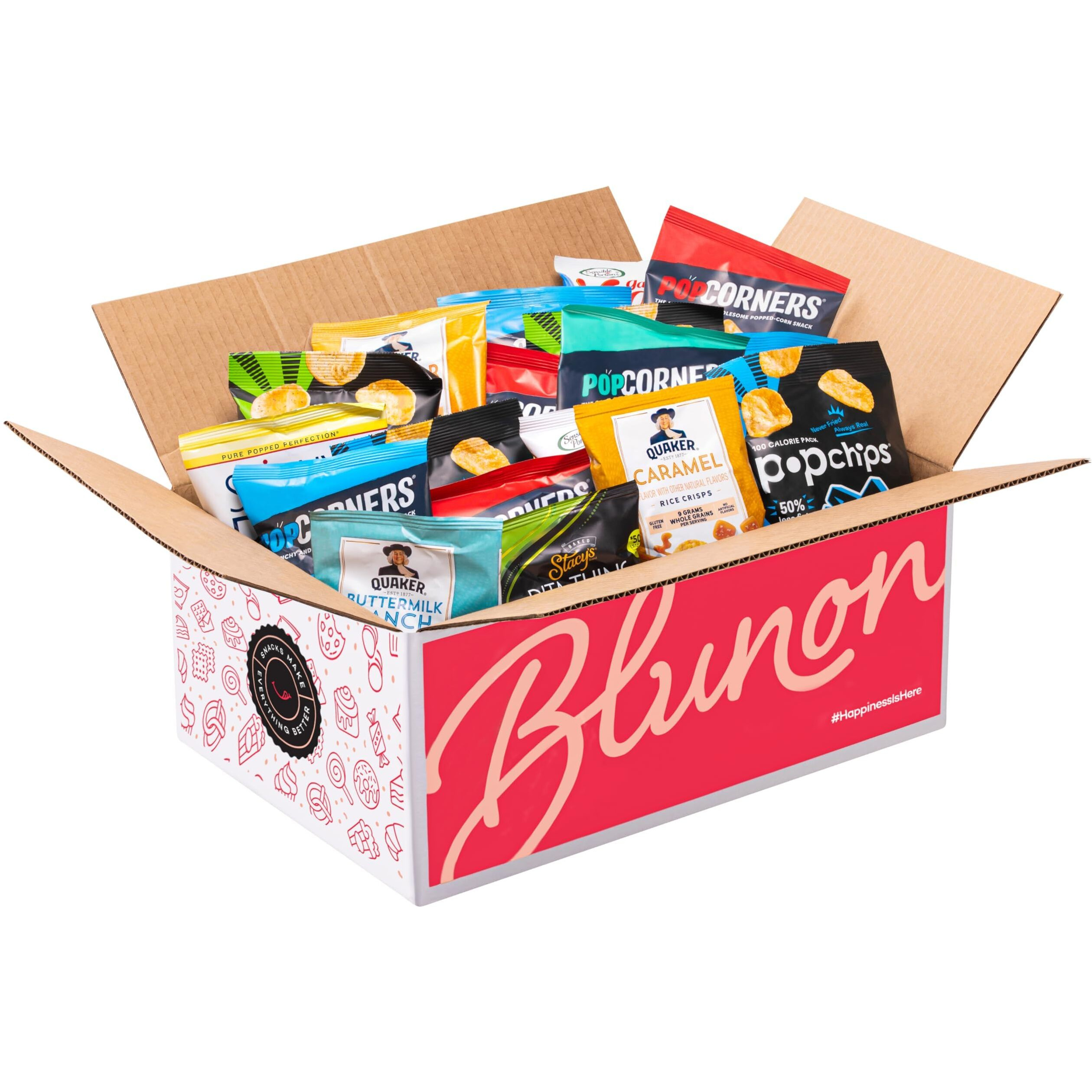 Snacks Variety Pack For Adults - Snack Box Care Package Gift Box - Bulk Healthy Snack Bag Assortment (34 Pack)