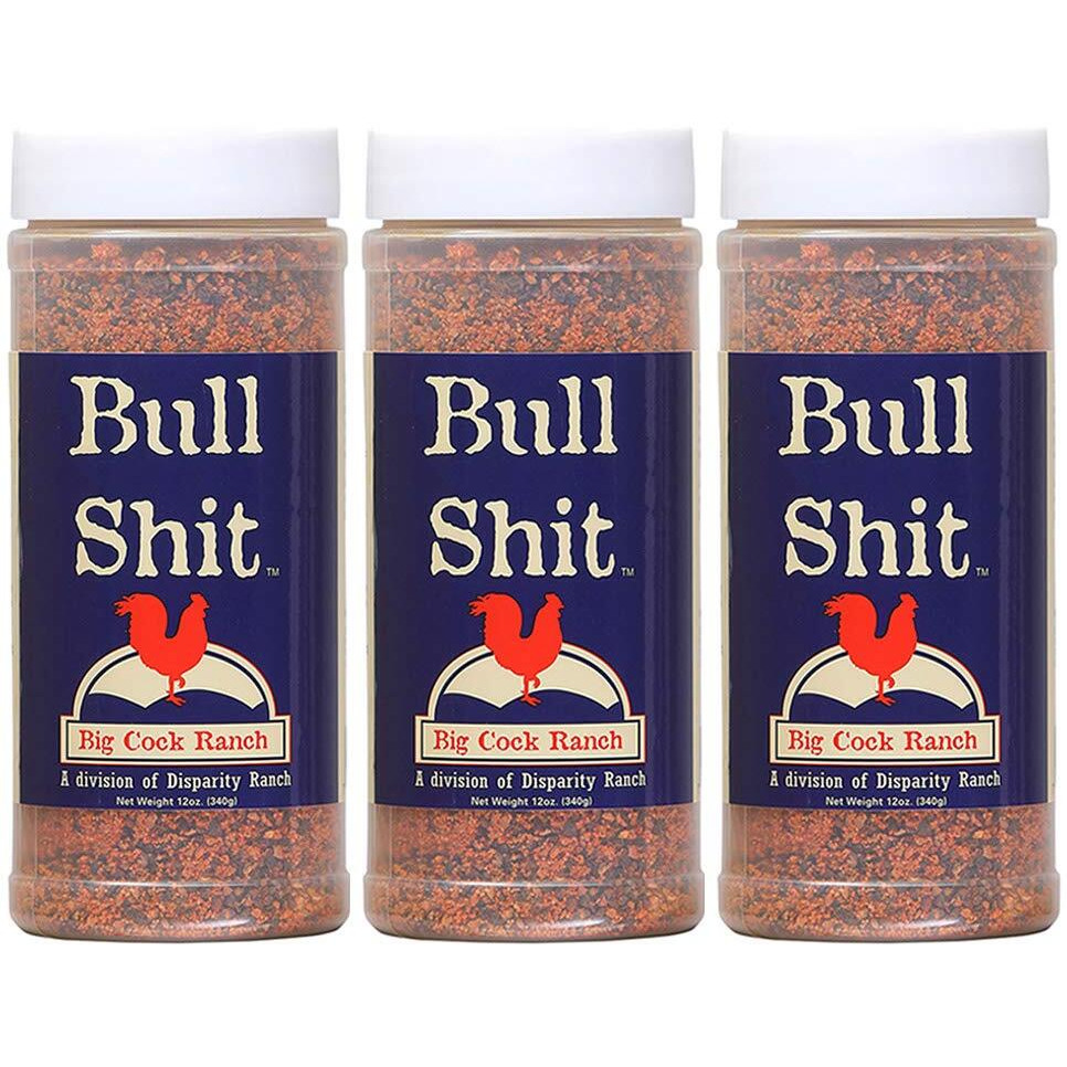 Bullshit Steak Seasoning From Big Cock Ranch 12 Ounce (Pack Of 3)