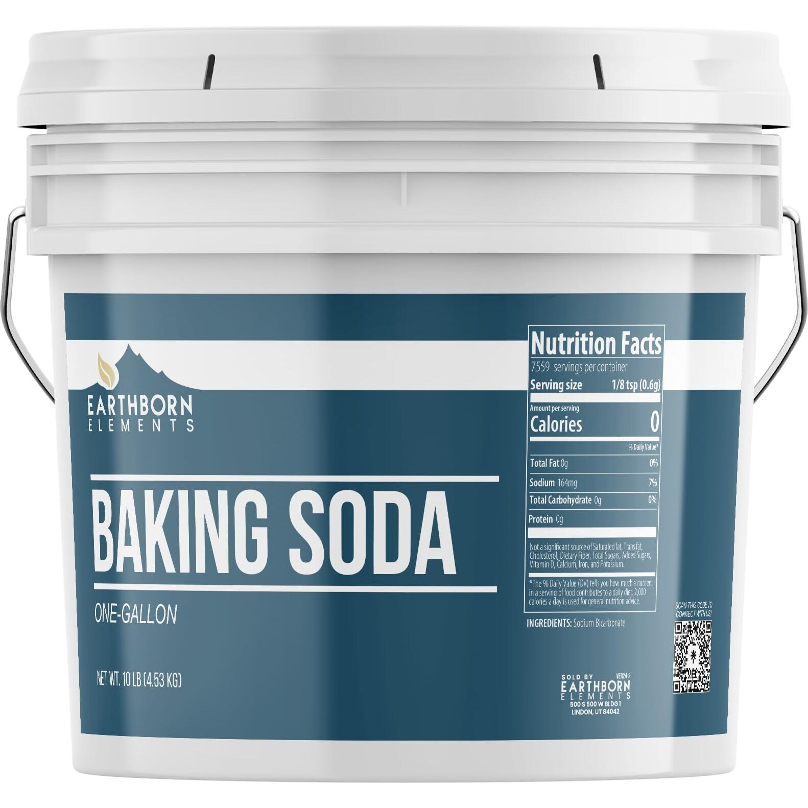 Earthborn Elements Baking Soda (1 Gallon) Sodium Bicarbonate, Cooking, Cleaning & Deodorizing