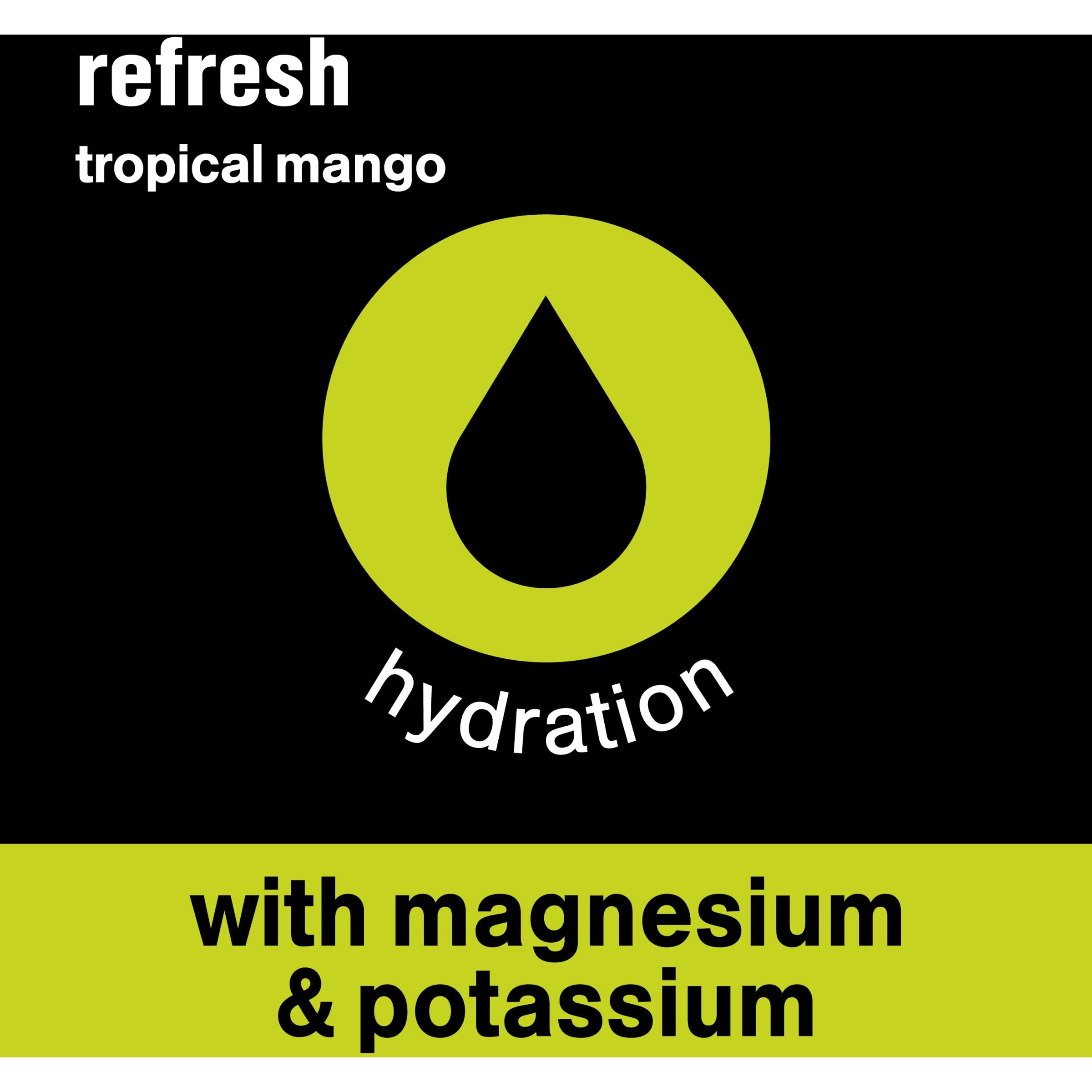 Vitaminwater Refresh Electrolyte Enhanced Water W/Vitamins, Tropical Mango Drinks, 20 Fl Oz, 12 Pack