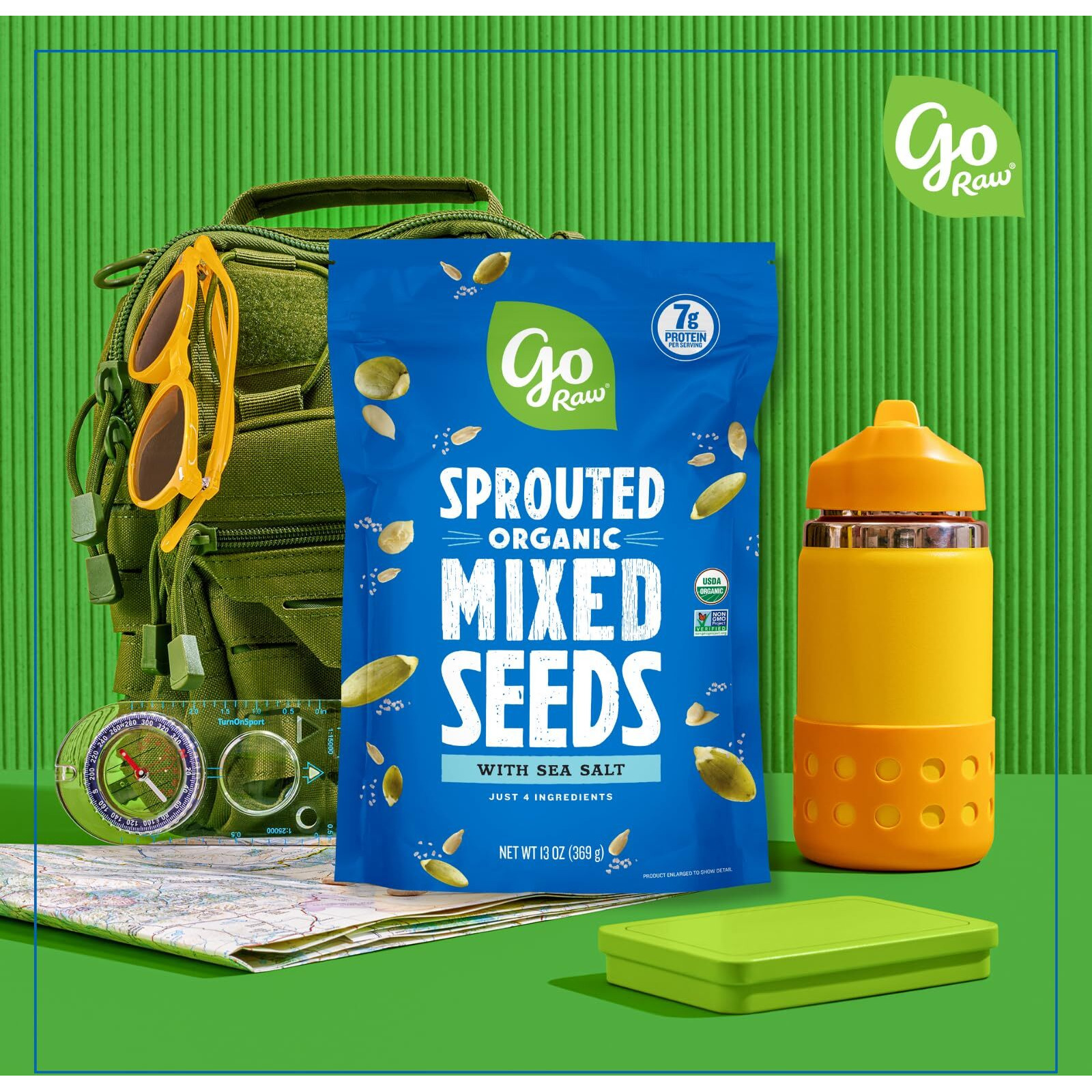 Go Raw Organic Sprouted Mixed Seeds, 13 Oz, Unsalted, Keto, Kosher, Superfood