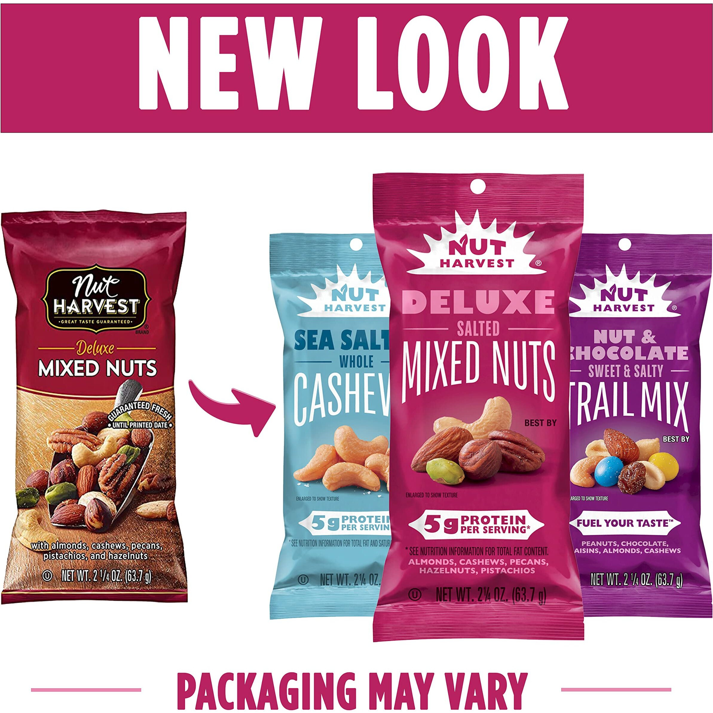 Nut Harvest, Deluxe Mixed Nuts, 2.25 Ounce (Pack Of 16)