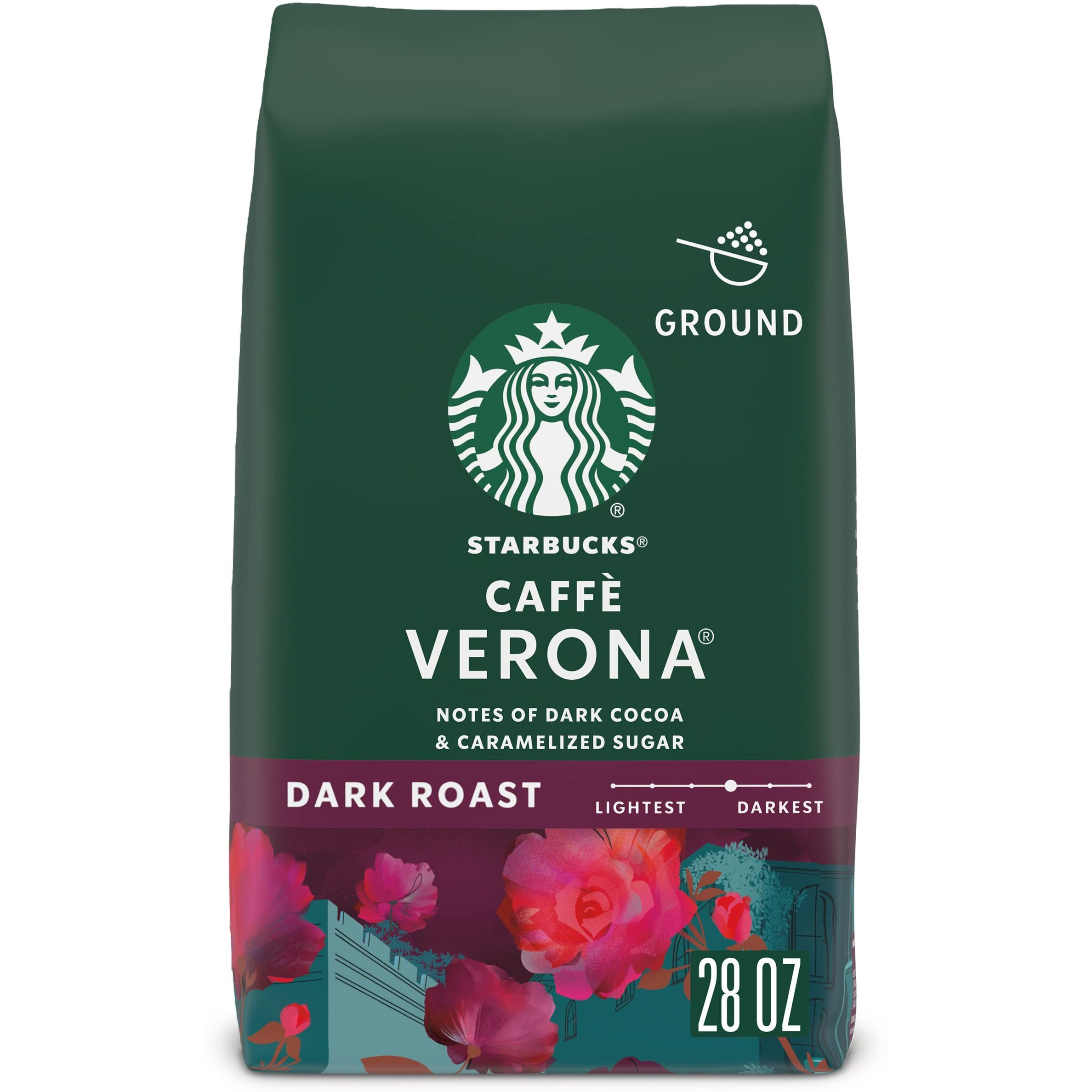 Starbucks Ground Coffee, Dark Roast Coffee, Caff Verona, 100% Arabica, 1 Bag (28 Oz)