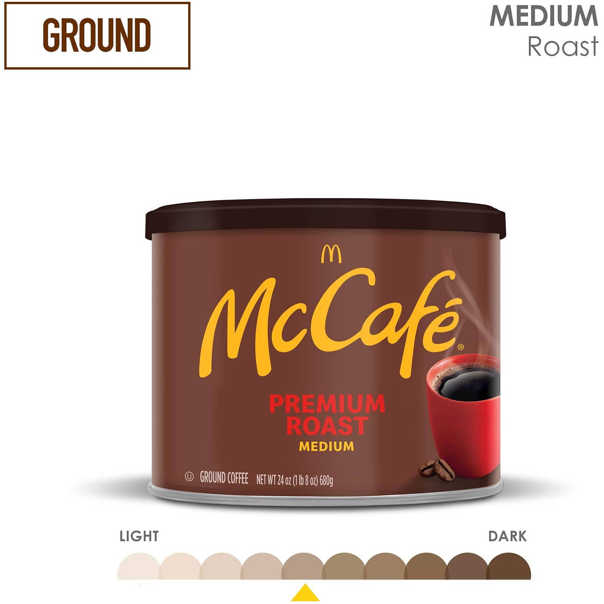 Mccafe Premium Medium Roast Ground Coffee (24 Oz Canister)