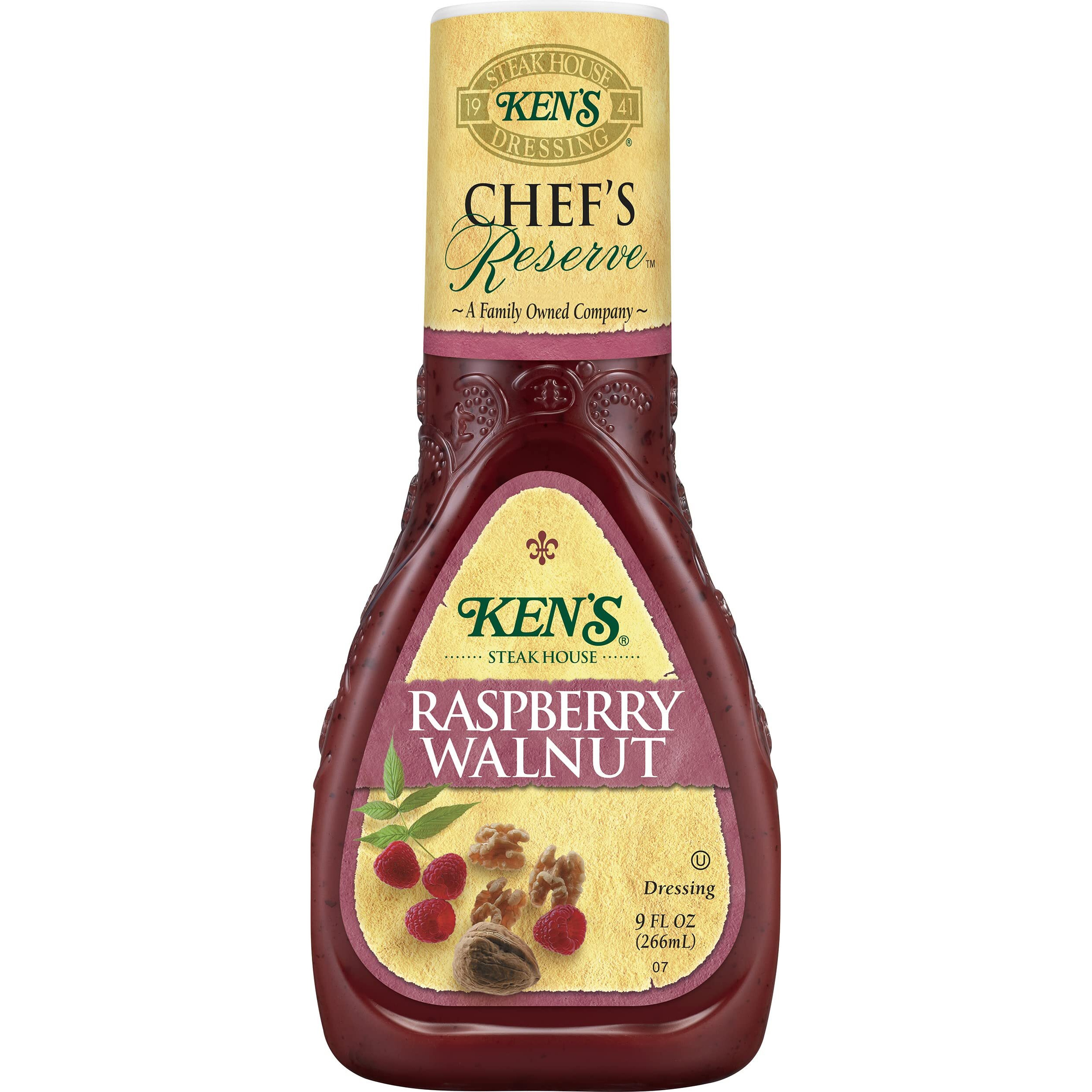 Ken's Steak House Chef's Reserve Raspberry Walnut, 9 Ounce (Pack Of 3)