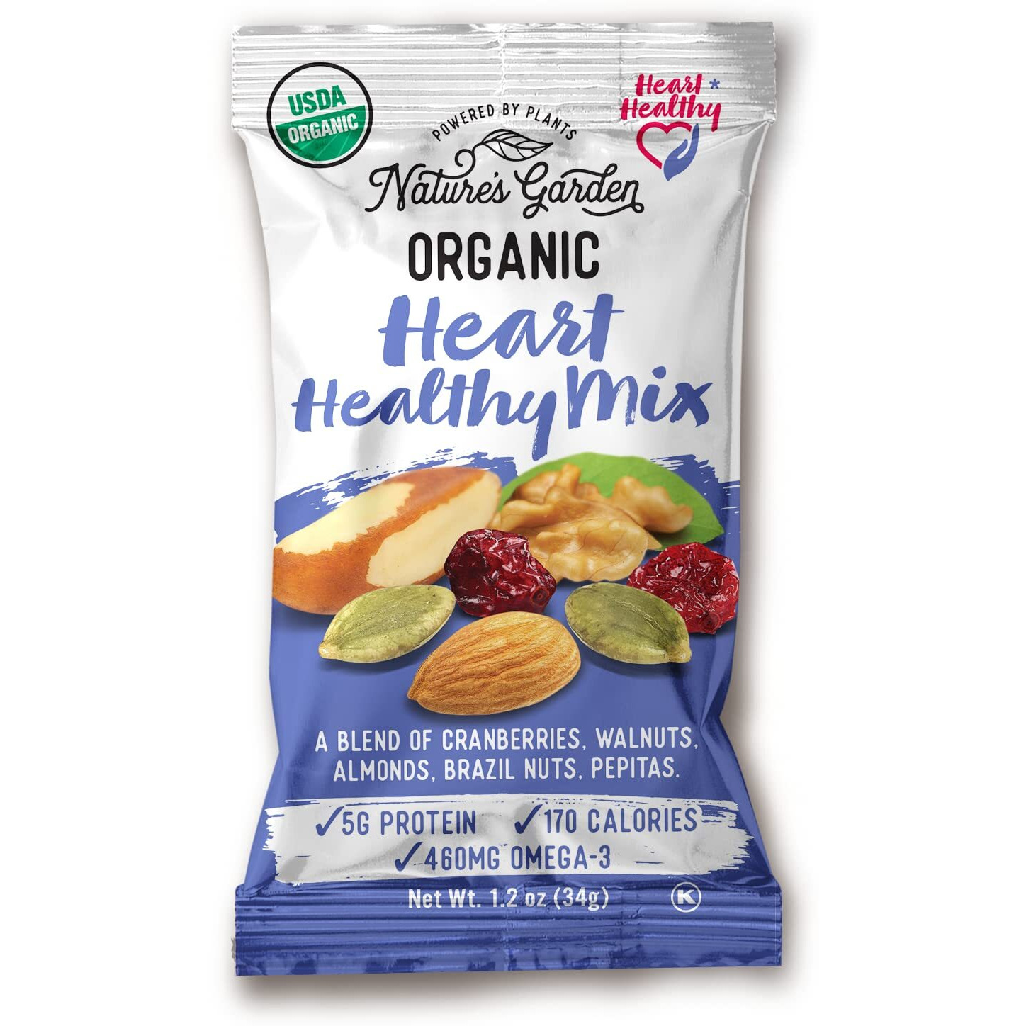 Nature's Garden Organic Trail Mix Snack Packs, Multi Pack 1.2 Oz - Pack Of 24 (Total 28.8 Oz)