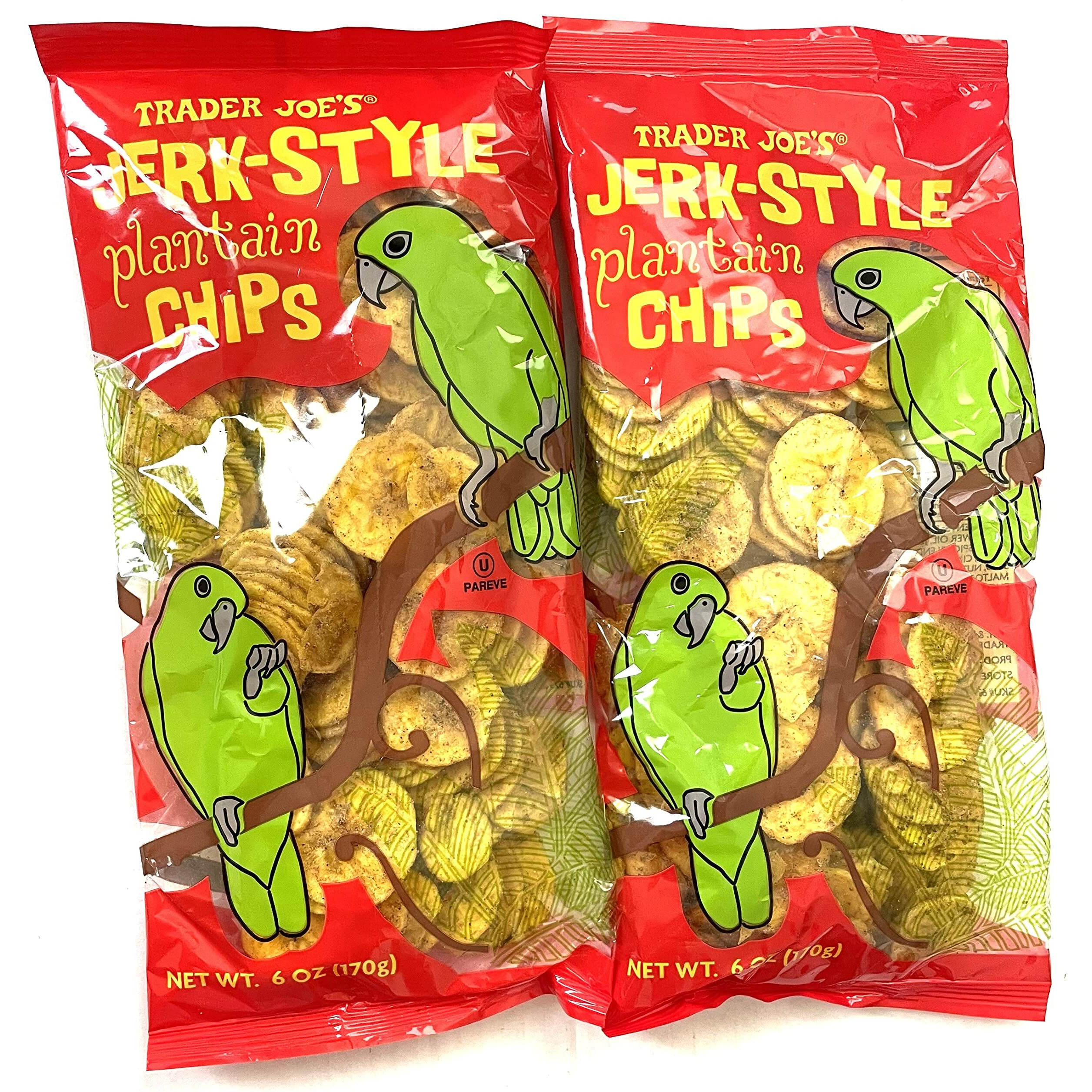 Trader Joe's Jerk-Style Plantain Chips - Net Wt 6Oz - 2 Pack