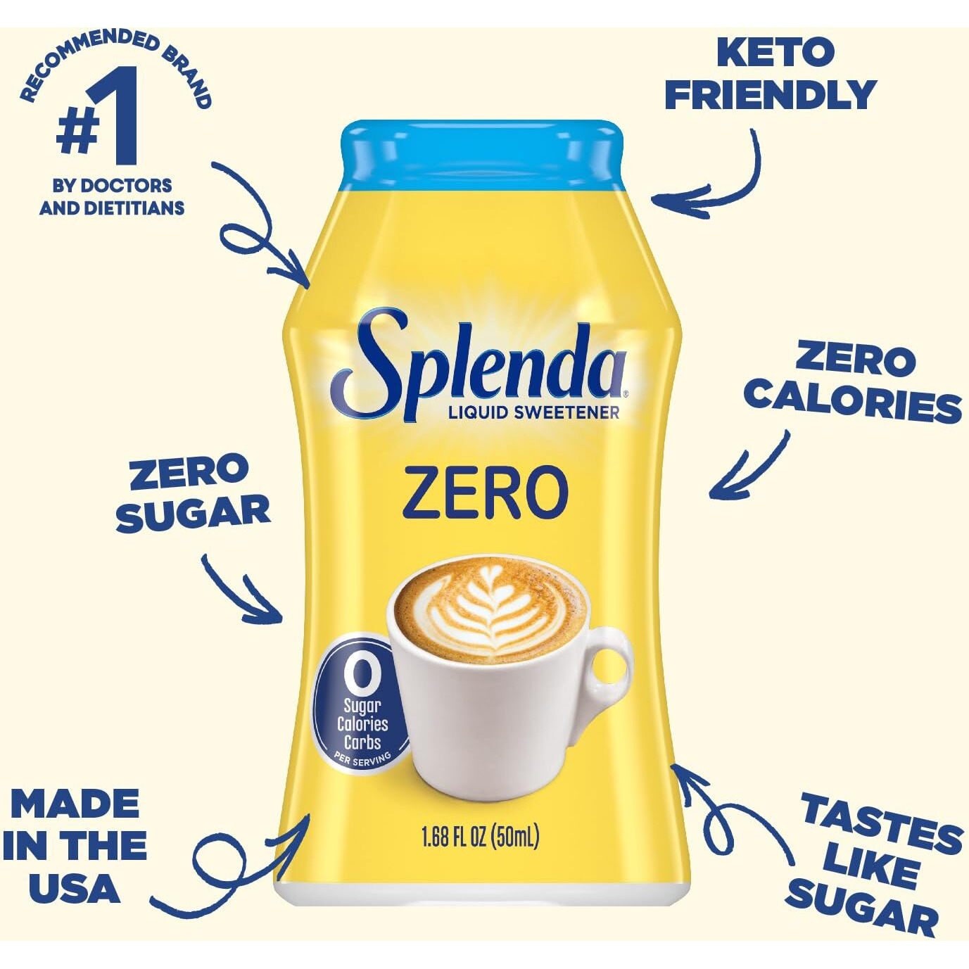 Splenda Liquid Zero Calorie Sweetener Drops, 1.68 Ounce Bottle (Pack Of 3)