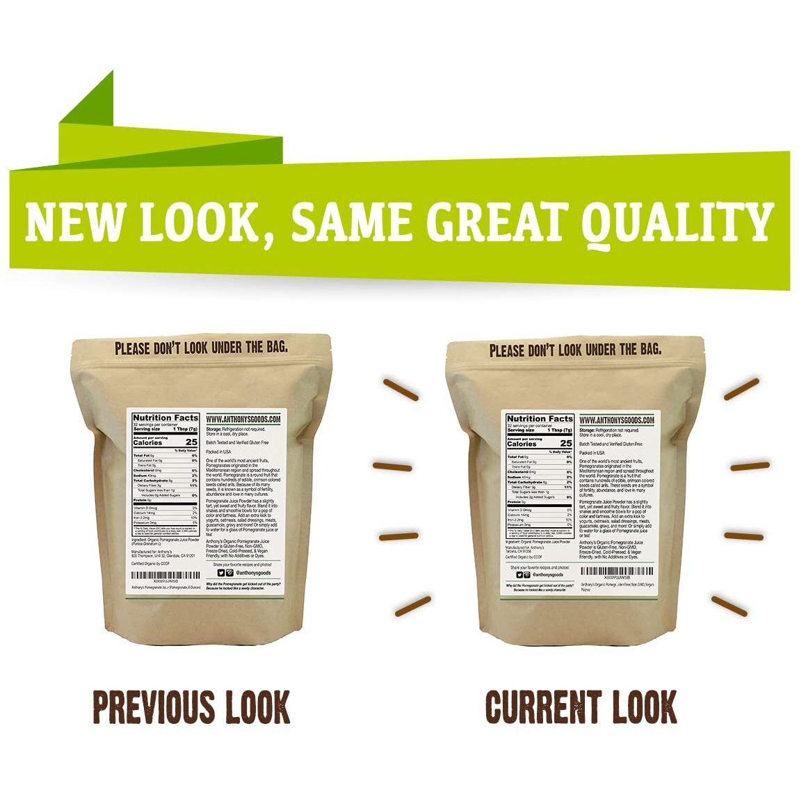 Anthony's Organic Pomegranate Juice Powder, 8 Oz, Gluten Free, Non Gmo, Vegan