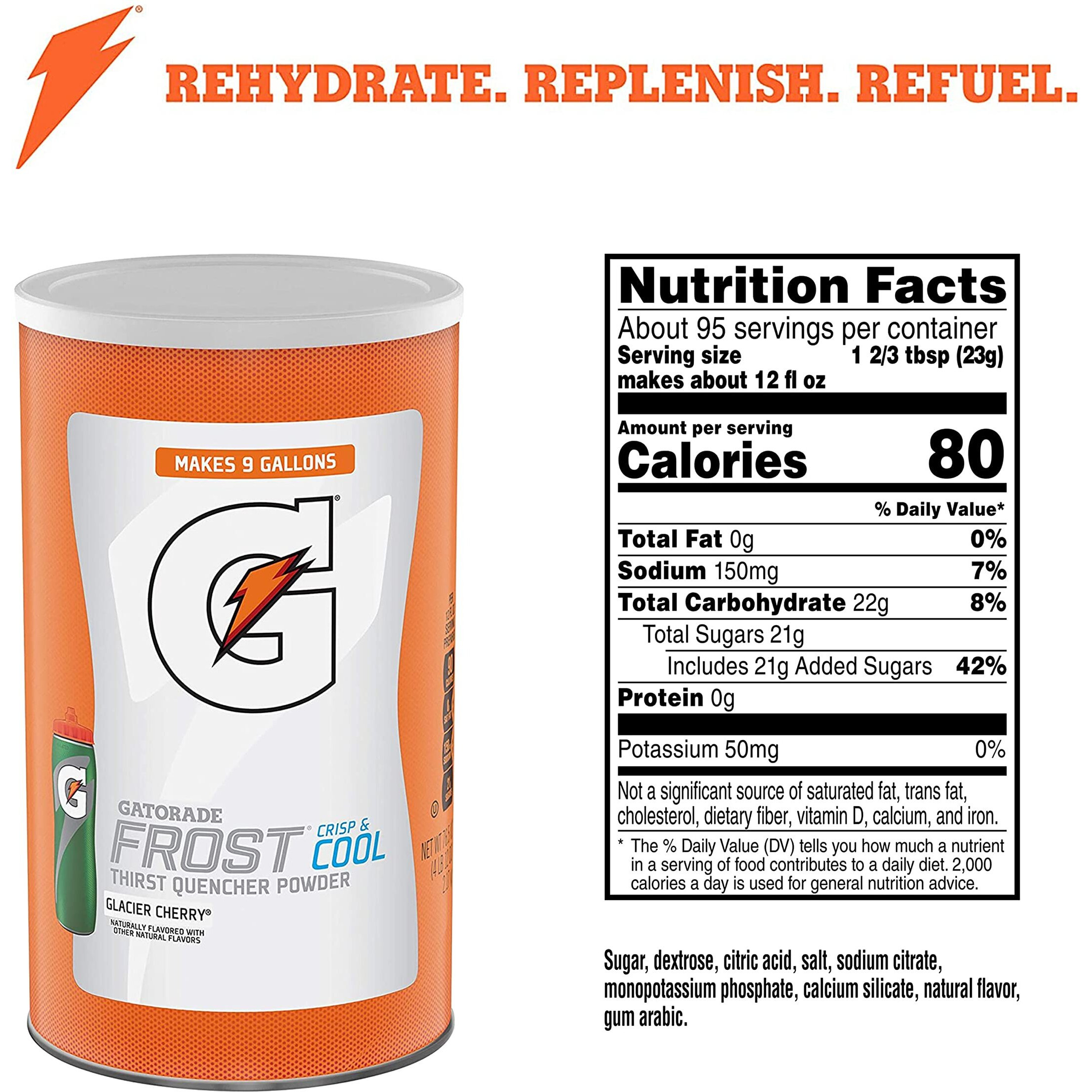 Gatorade Thirst Quencher Powder, Glacier Cherry, 76.5 Oz Canister