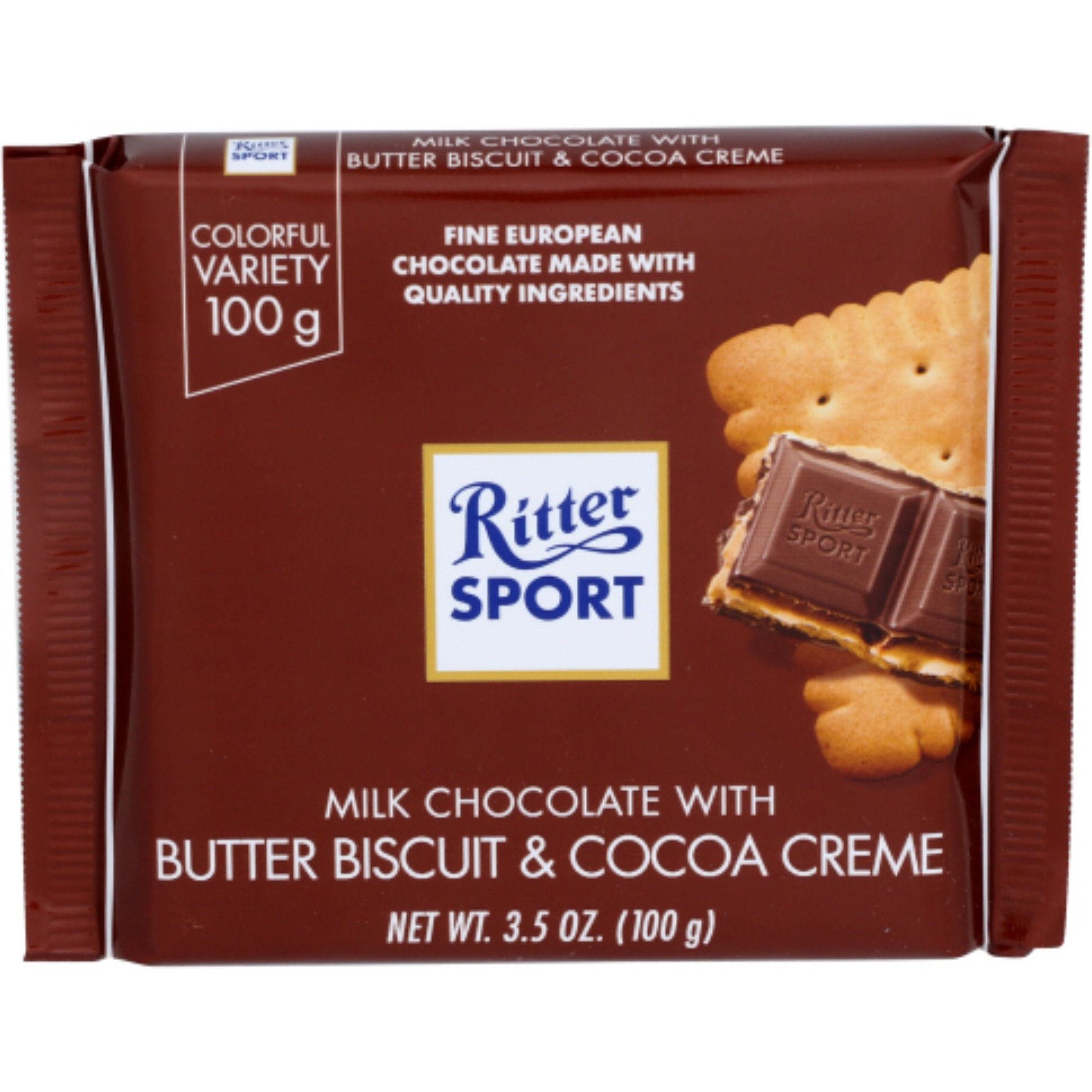 Ritter Sport Choc Bar Mlk Bttr Biscuit (Pack Of 11)