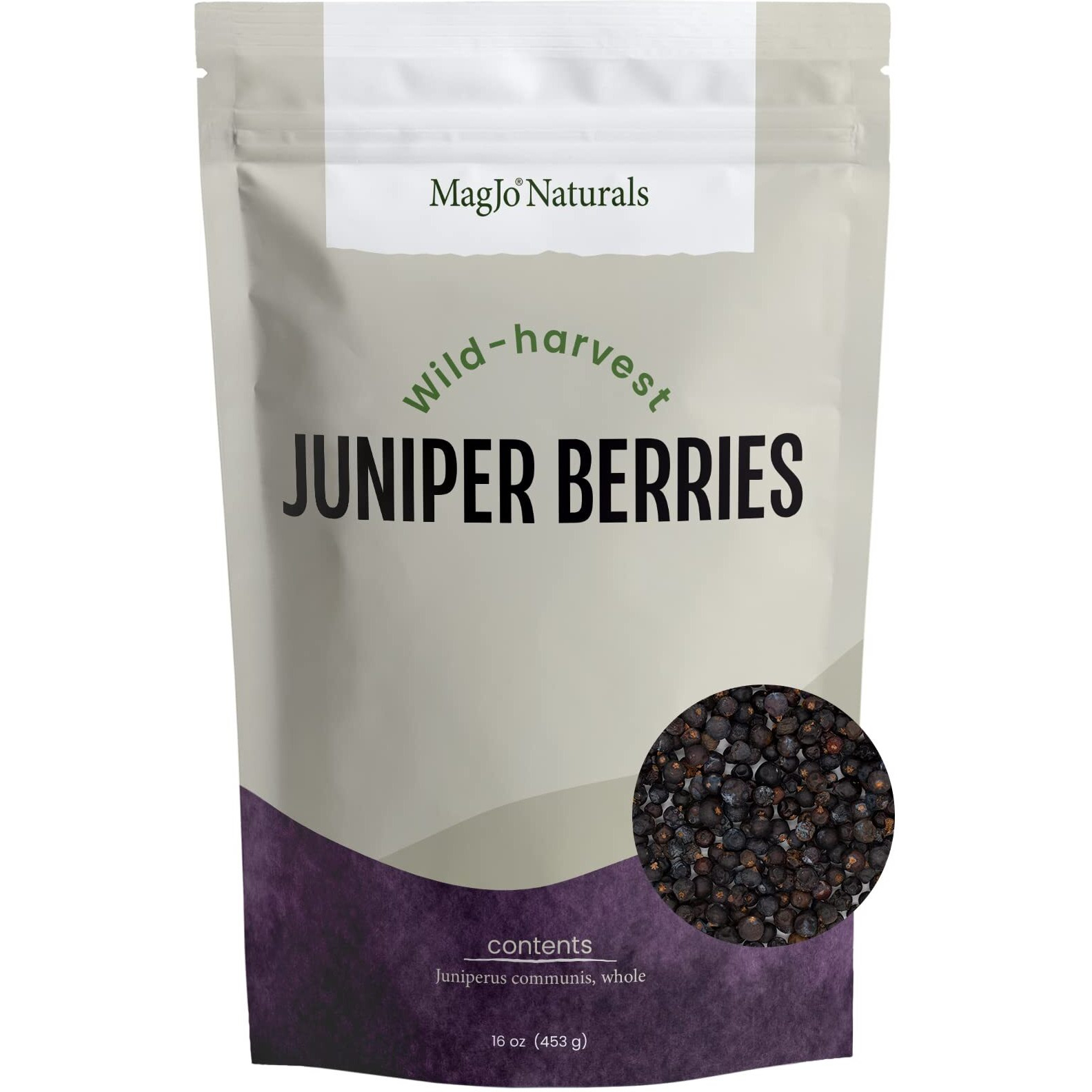 Magjo Naturals, Whole Dried Juniper Berries (1 Lb) Wild-Crafted, Bulk Whole Juniper Berry, Herbal Infusion, Cooking Meat, Seasoning Beef, Pork, Turkey Brine, Soups, Syrups And Tea, Wildcrafted