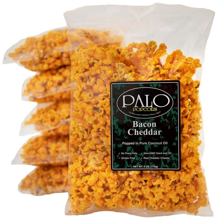 Palo Popcorn Bacon Cheddar Popcorn, 6-Ounce Bags (Pack Of 6)