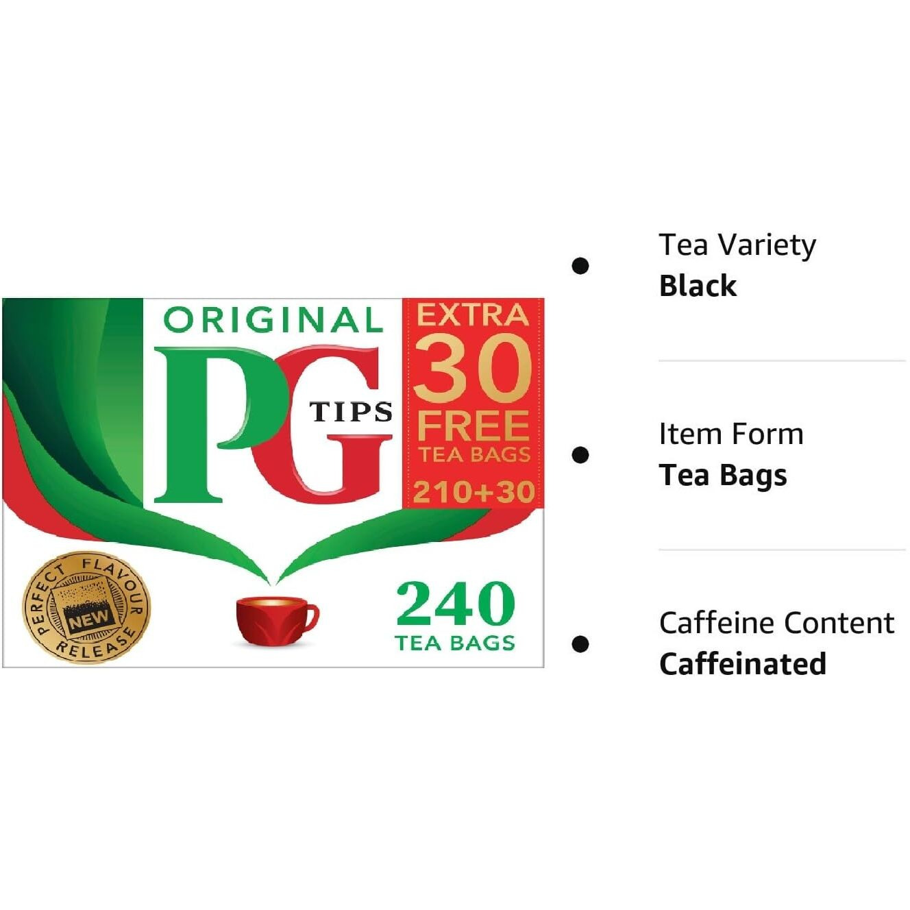 Pg Tips Original Non-Pyramid, 240 Tea Bags (Pack Of 4)