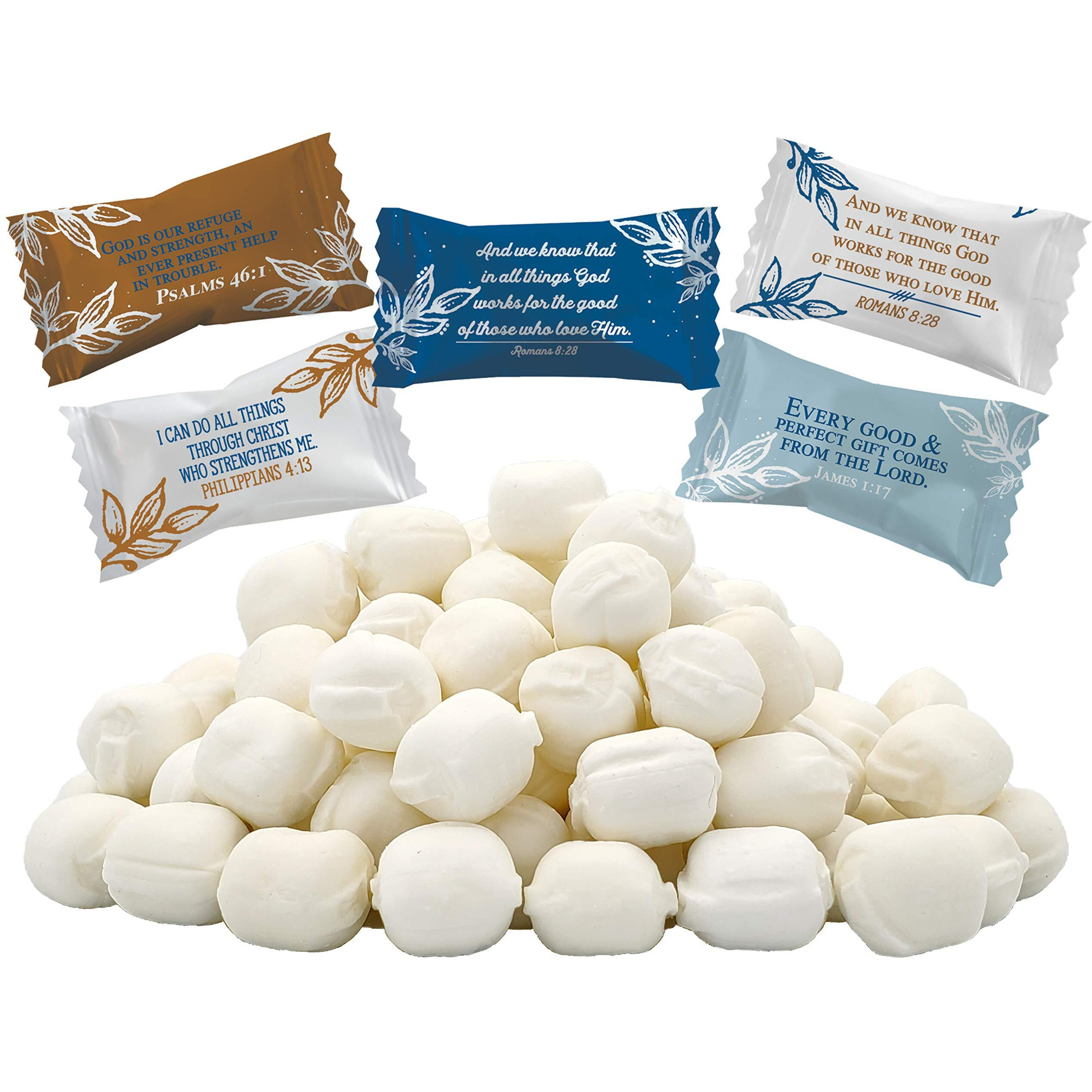 The Dreidel Company Bible Verses Buttermints, Mint Candies, After Dinner Mints, Butter Mint Candy, Fat-Free, Individually Wrapped (55 Pieces)