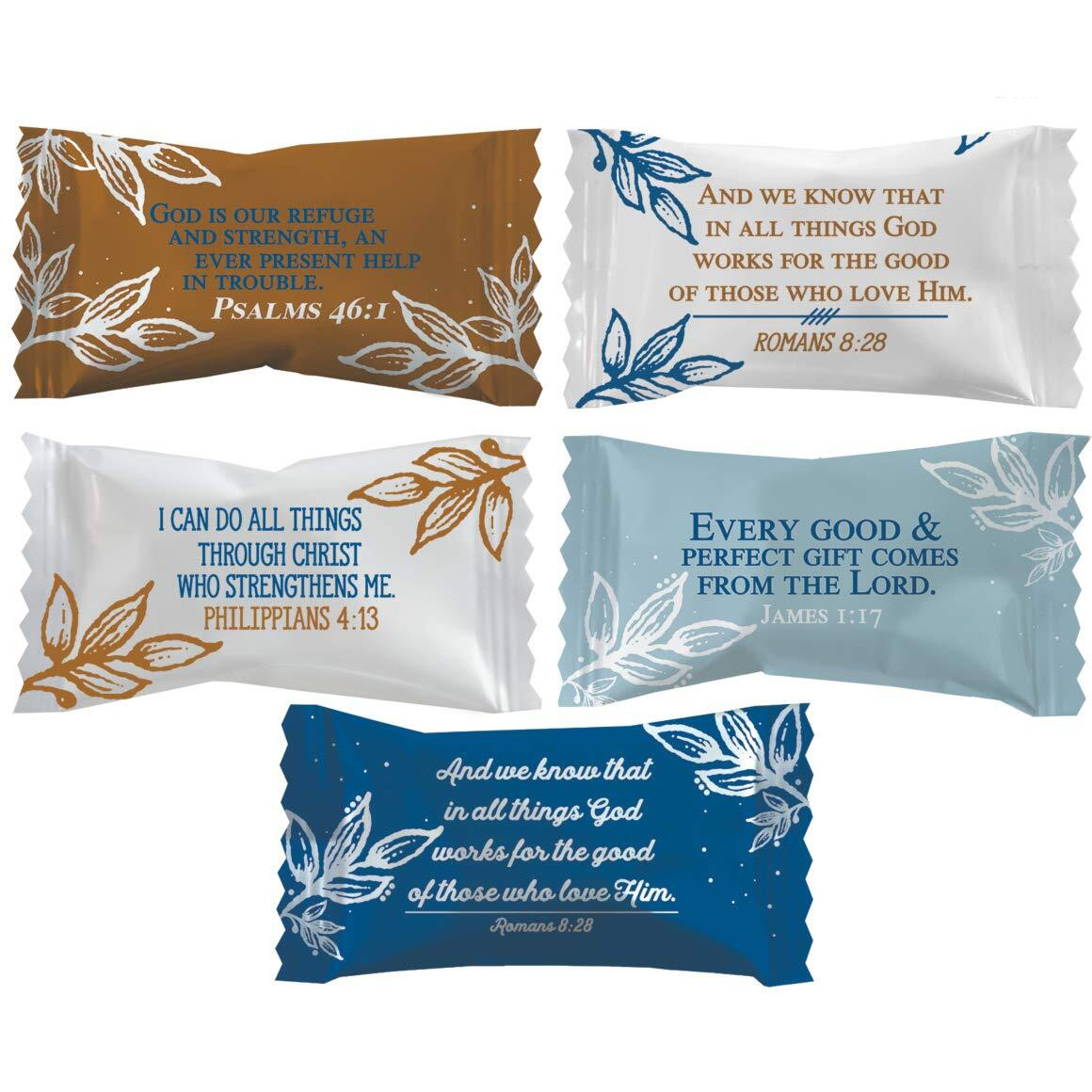 The Dreidel Company Bible Verses Buttermints, Mint Candies, After Dinner Mints, Butter Mint Candy, Fat-Free, Individually Wrapped (55 Pieces)