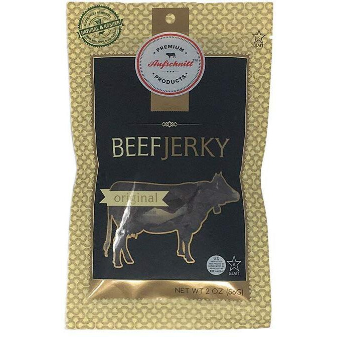 Aufschnitt Grass Fed Beef Jerky - Low Sodium, Certified Kosher - Made In Usa - Keto & Halal Friendly - 1 Pack, Original