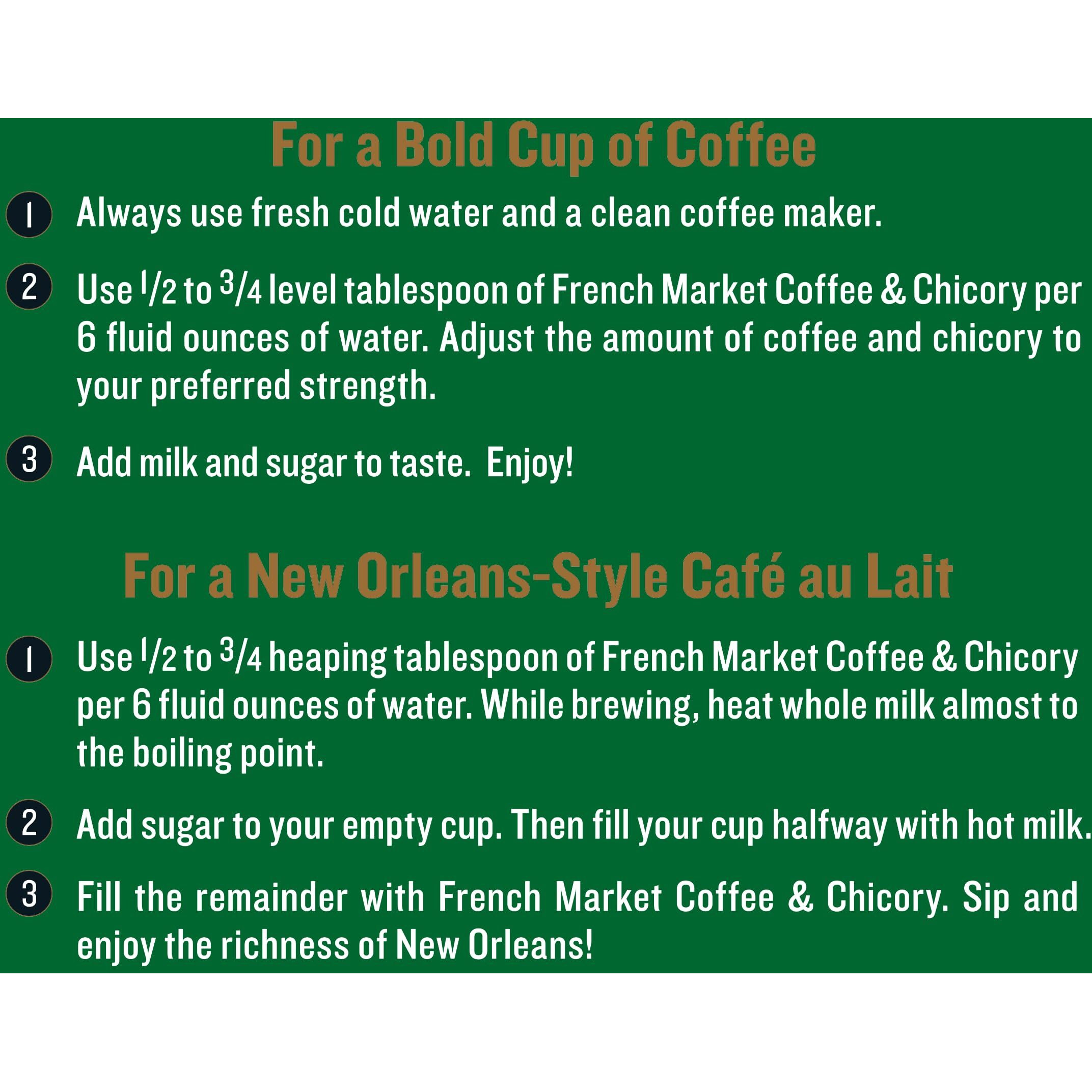 French Market Coffee & Chicory Decaffeinated Medium-Dark Roast Ground Coffee, 12Oz Can (Pack Of 1)