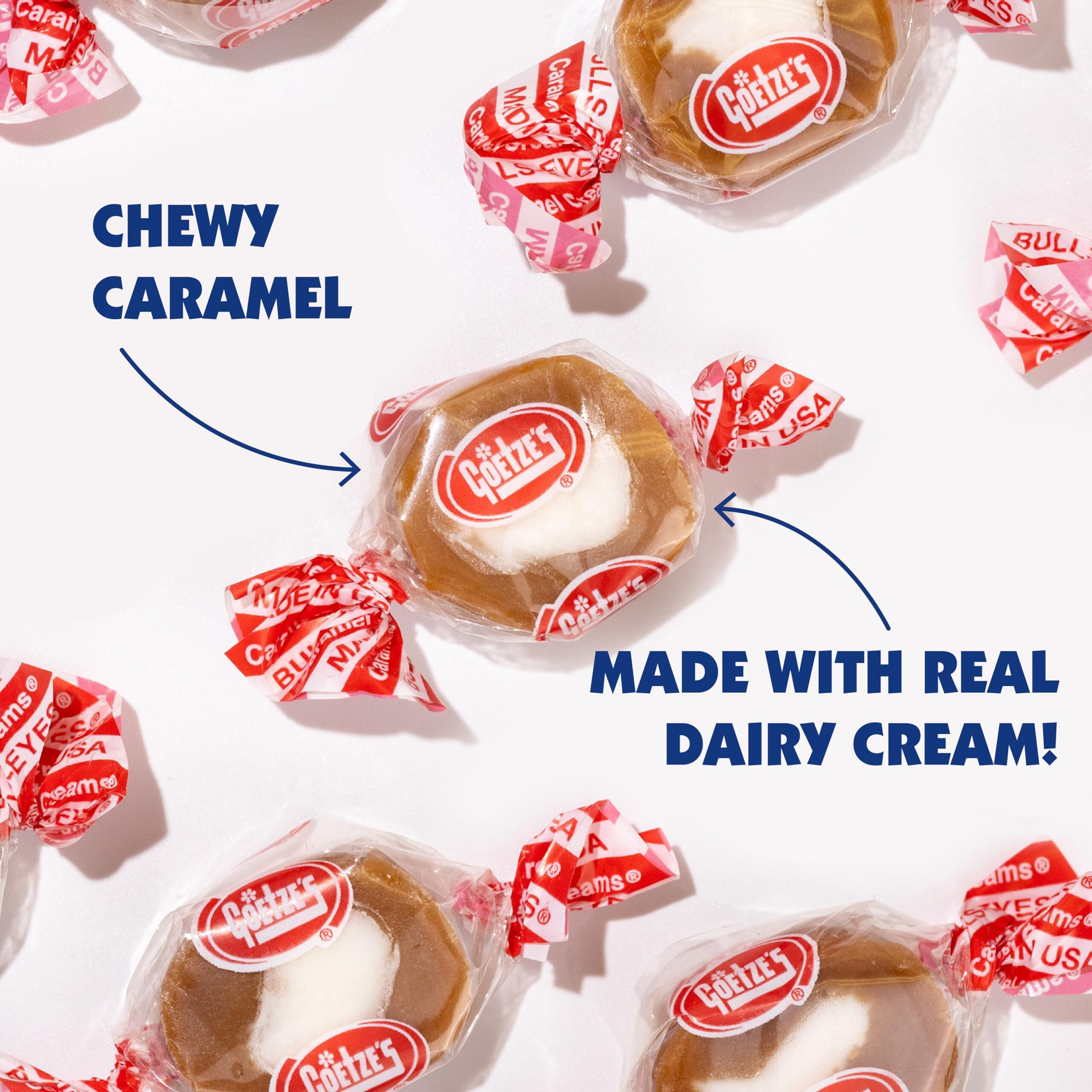 Goetze's Candy Vanilla Caramel Creams - 1 Pound Bag (16 Ounces) - Fresh From The Factory