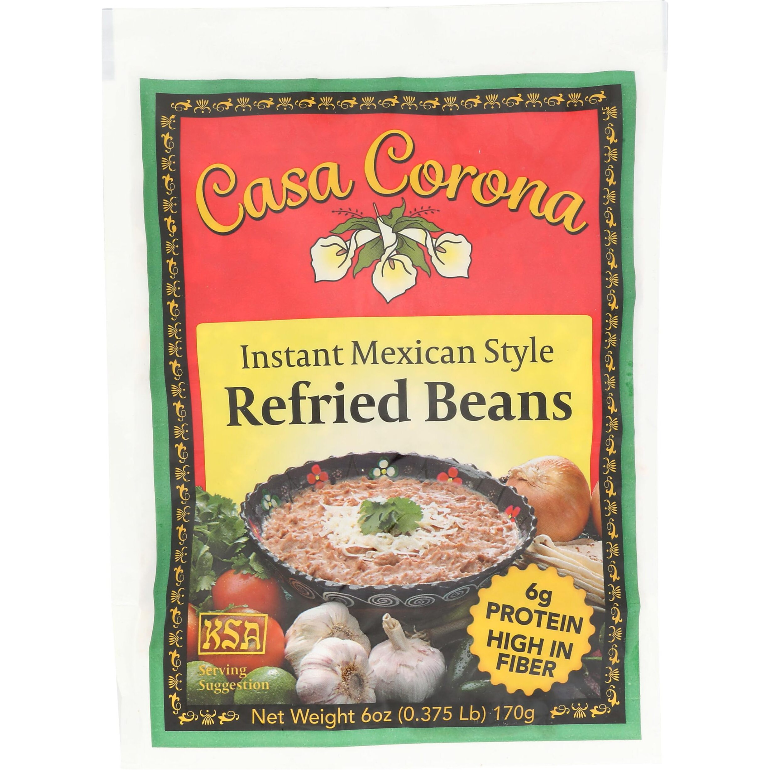 Na Refried Beans - Instant Mexican Style Refried Pinto Beans - 3 Bags - 6 Oz Each