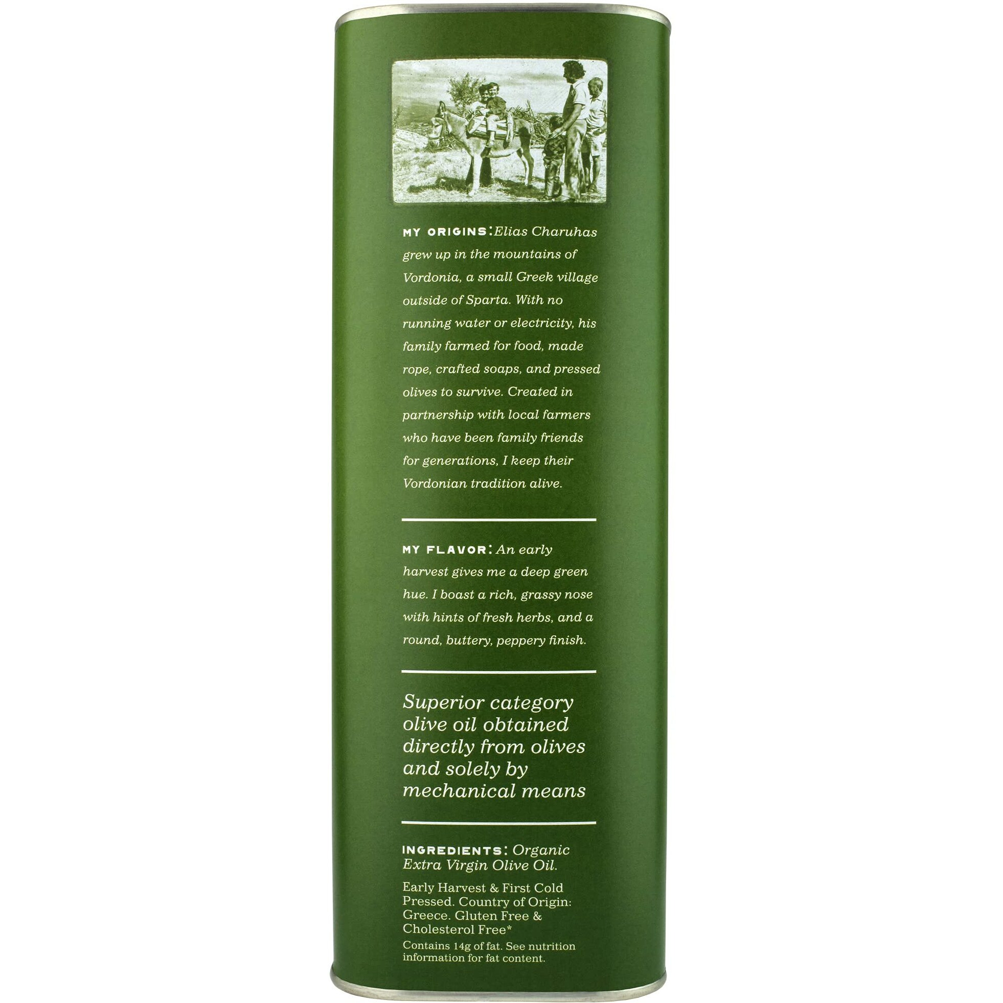 Ancient Foods Keros Greek Organic Extra Virgin Olive Oil - Cold Pressed Olive Oil From Greece, High Phenolic Organic Olive Oil From 1000 Year Old Trees (101Oz, 3L)