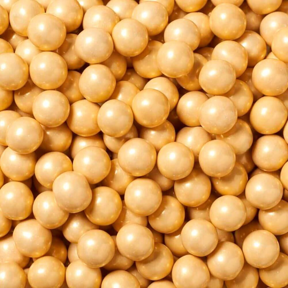 Color It Candy Shimmer Gold Sixlets 2 Lb Bag - Perfect For Table Centerpieces, Weddings, Birthdays, Candy Buffets, & Party Favors.
