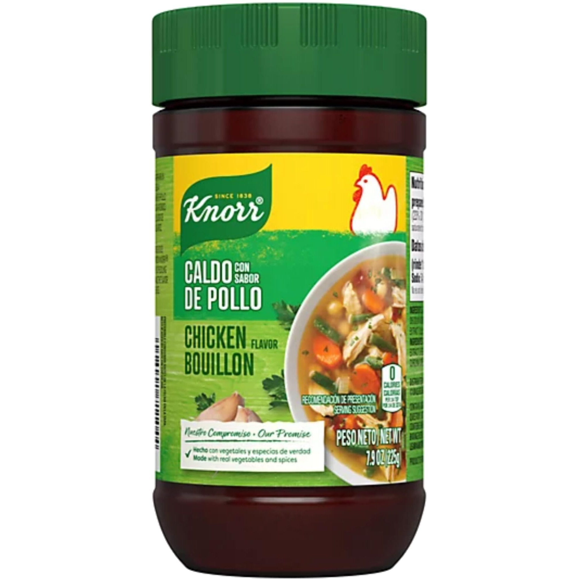 Knorr Granulated Bouillon Bundle, Chicken Flavor And Tomato With Chicken Flavor, 7.9 Oz (Pack Of 2) With By The Cup Swivel Spoon