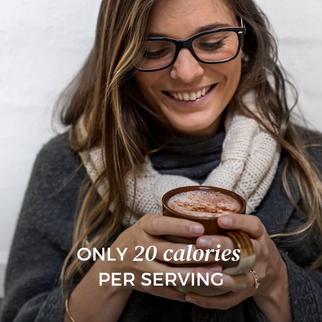 Nomu Skinny 60% Cocoa Hot Chocolate, 33 Servings, No Sugar Added, 20 Calories, Rich Chocolate Flavor, Keto-Friendly, High Protein