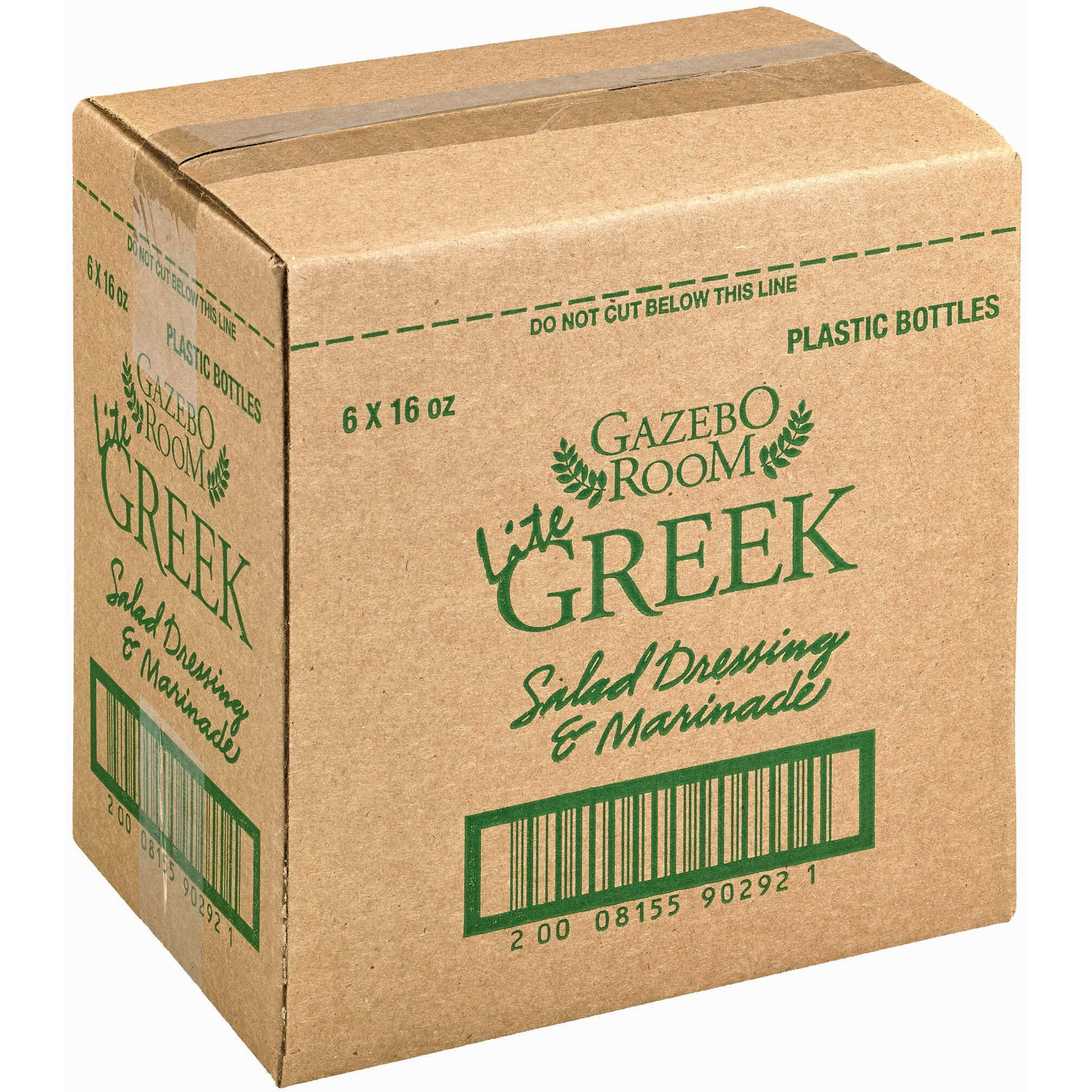 Gazebo Room Lite Greek Salad Dressing And Marinade 16 Oz (6 Pack)