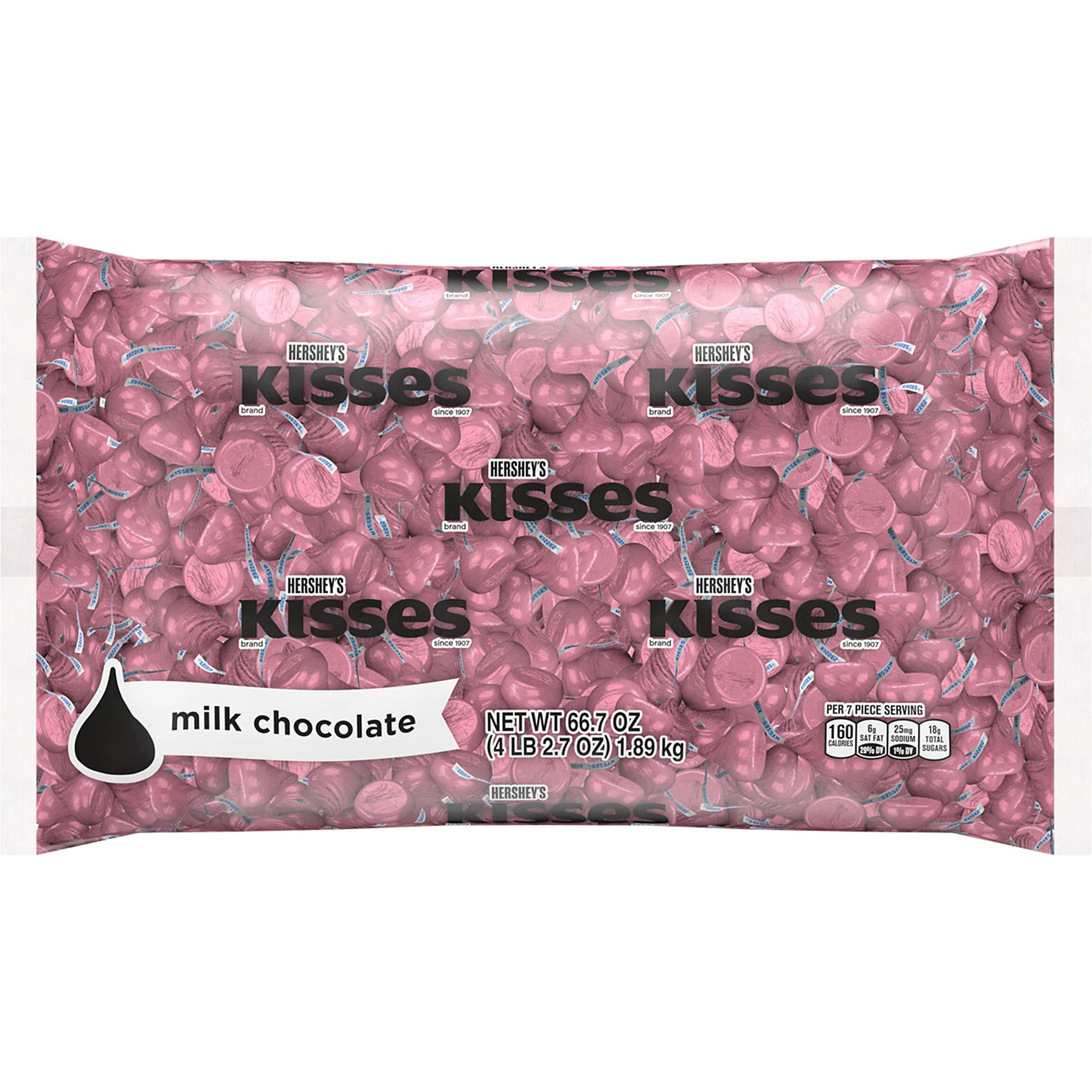 Hershey's Kisses Milk Chocolate Candy Bulk Bag, 66.7 Oz