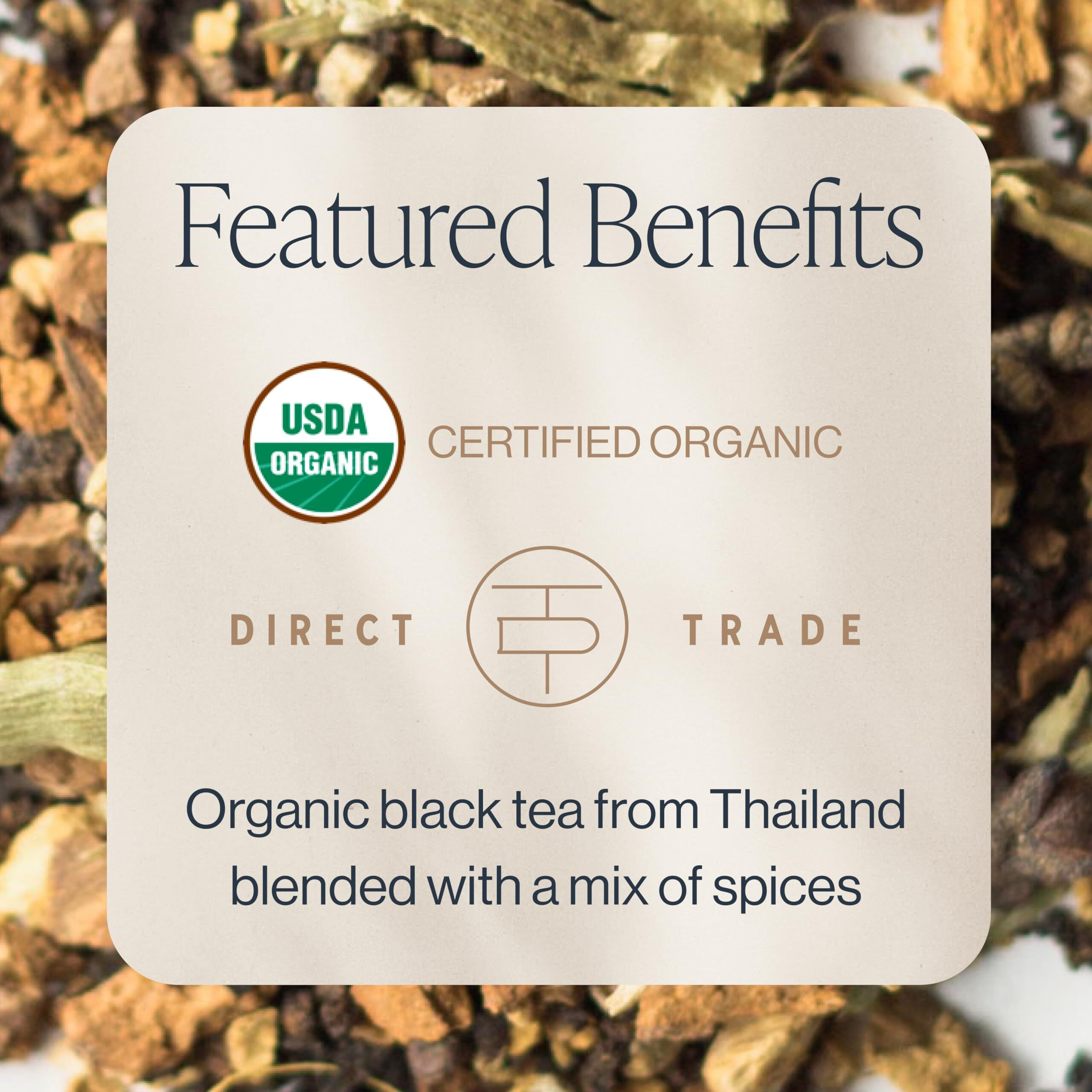 Rishi Tea Masala Chai Black Loose Leaf Tea Blend - Organic, Assam With Whole Spices, Energizing & Caffeinated - 16 Ounces, 37+ Servings