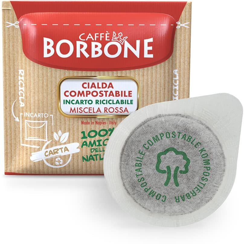 Caffe Borbone Espresso Paper Pods, Red Blend, Strong And Creamy, Medium Roast Ese Pods, Authentic Italian Espresso - 150 Count