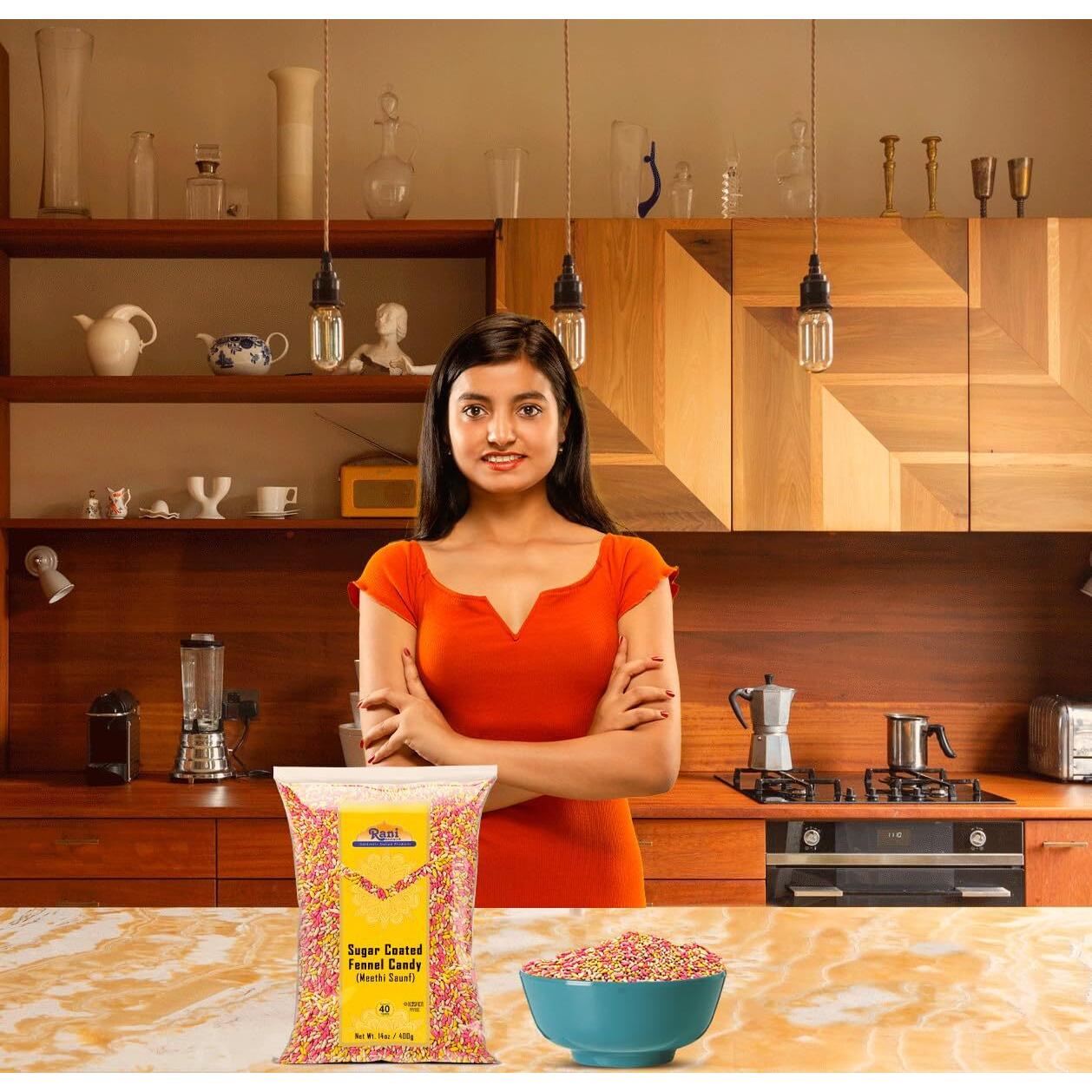 Rani Sugar Coated Fennel Candy 14Oz (400G) ~ Indian After Meal Digestive Treat | Vegan | Gluten Friendly | Non-Gmo | Kosher | Indian Origin