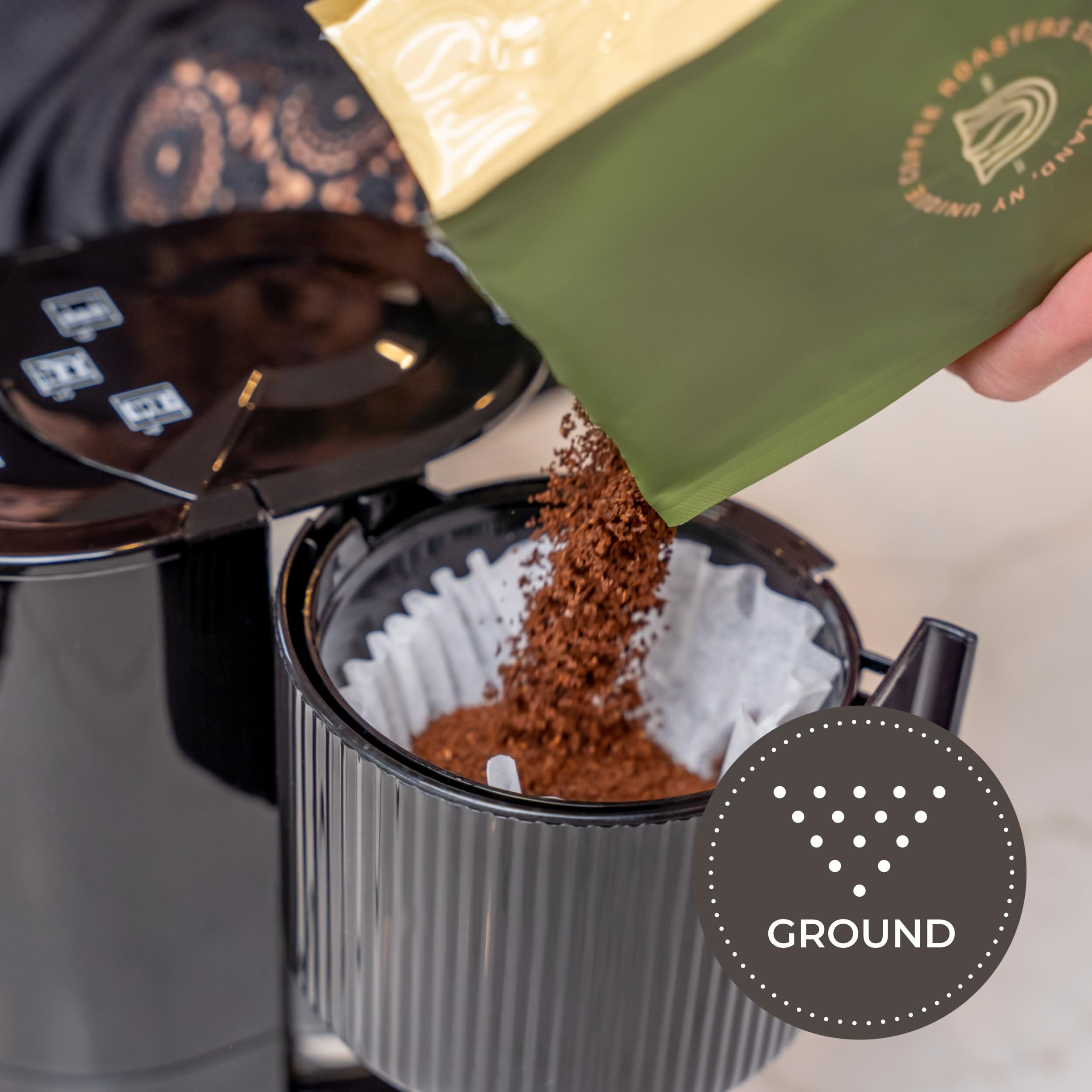 Caramel Pecan Flavored Ground Coffee, 1 Lb (16 Oz) Bag, Medium Roast, 100% Arabica Premium Quality Flavor