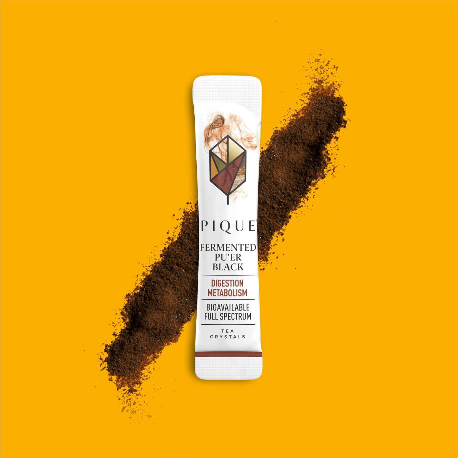 Pique Organic Fermented Black (Ripe) Pu'Er Tea - Support Healthy Metabolism, Digestion - 28 Single Servings (1 Pack)