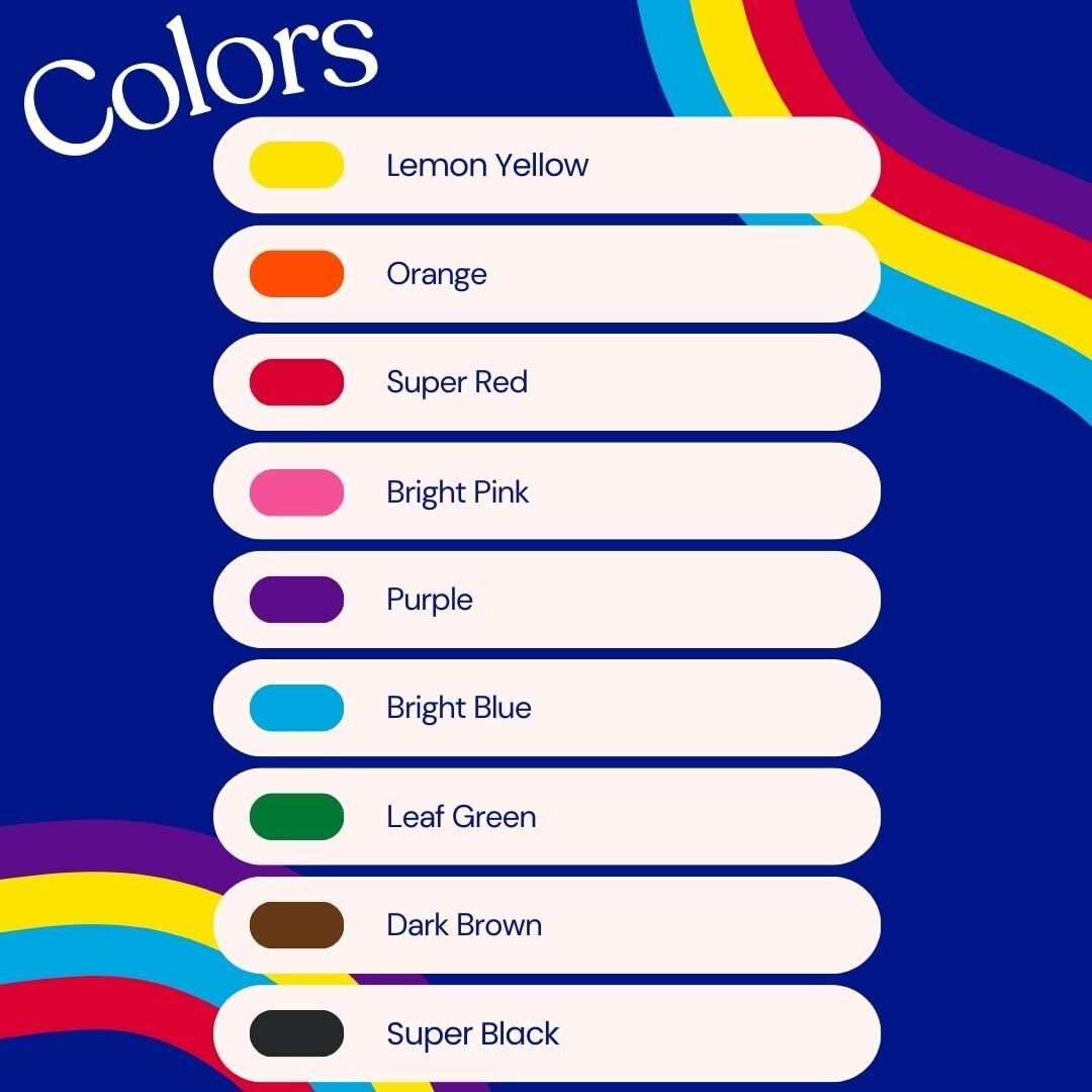 Enco 9 Basic Food Coloring Gel Set 1.41 Oz Each (40 G) Concentrated, Vegan, Includes Color Mixing Guide